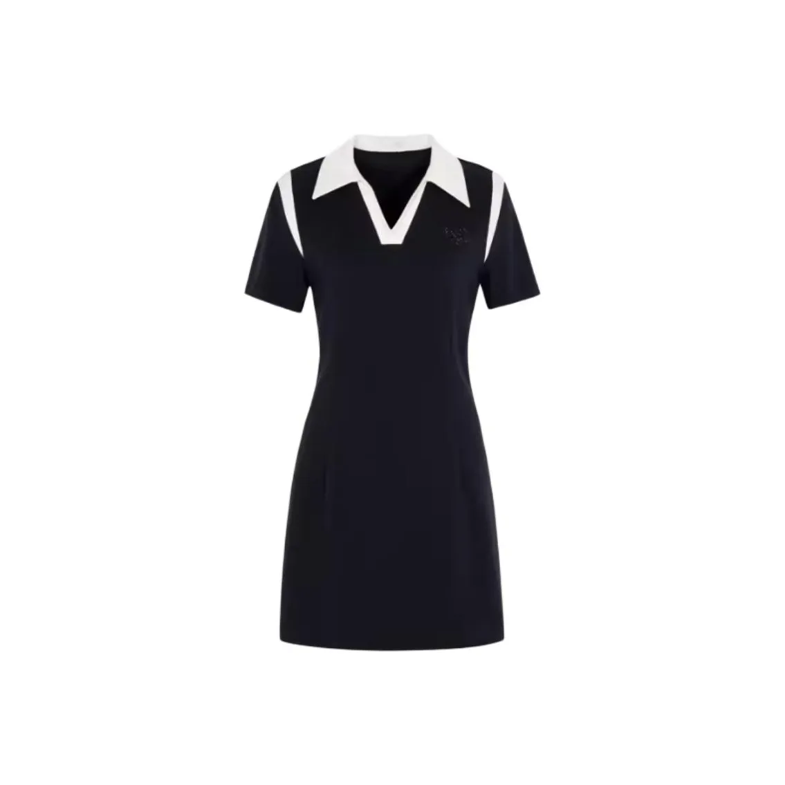 XG Короткий рукав Платье Женское Черное