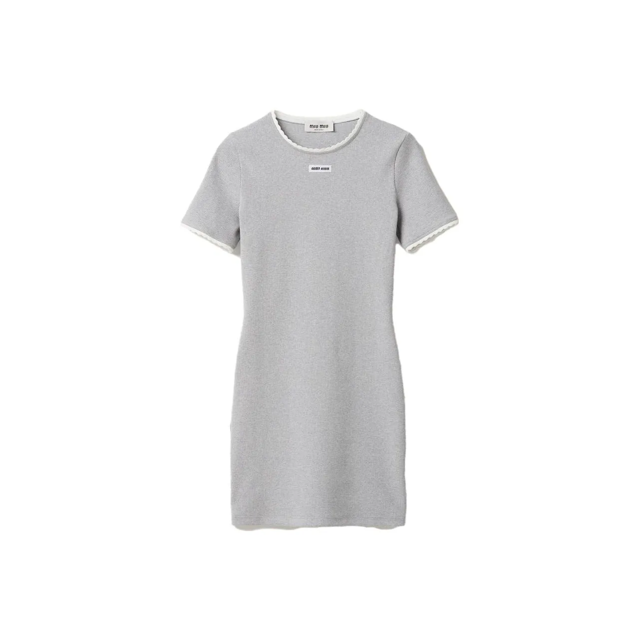 MIU MIU SS23 Short Sleeved Dress Women's Gray