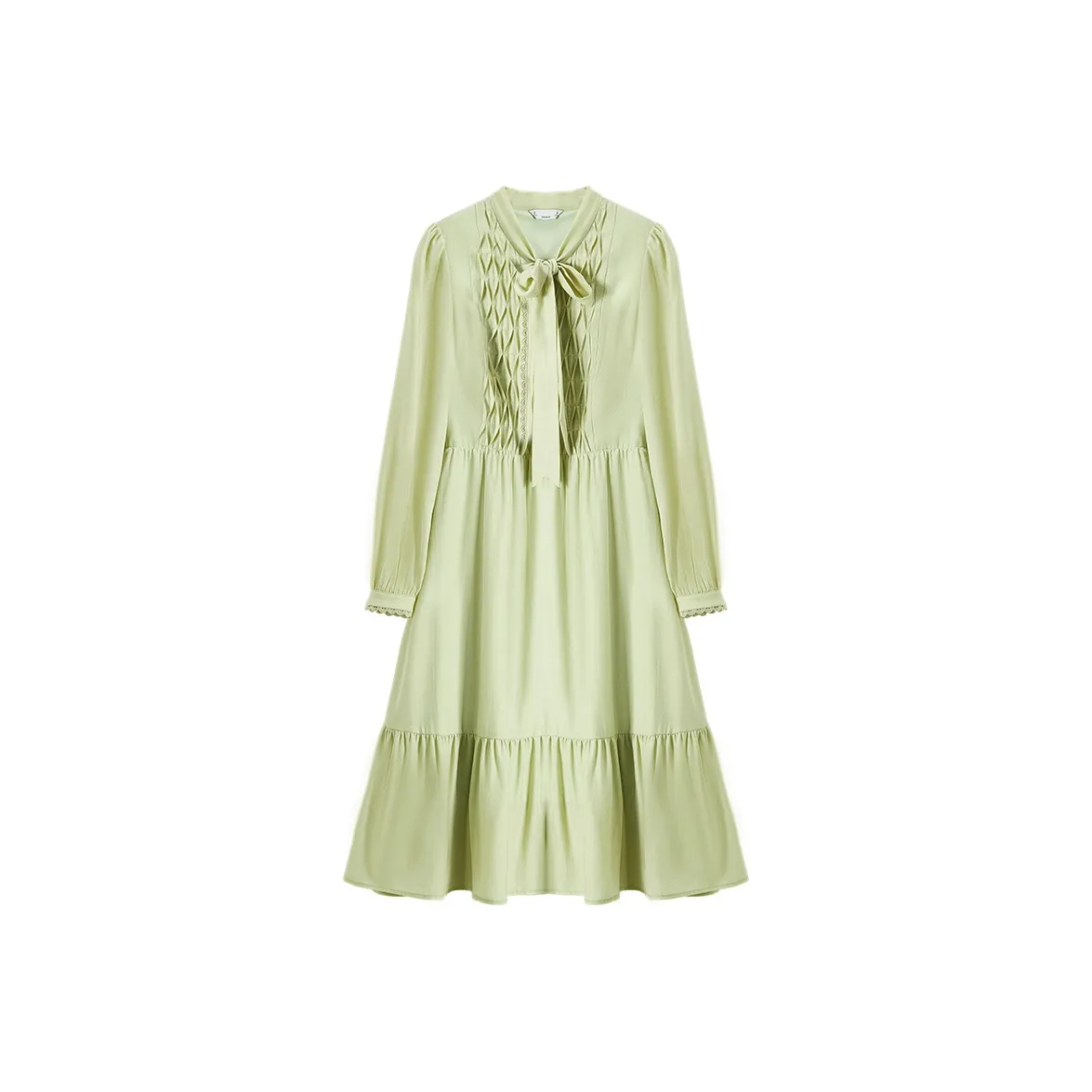 XIANGYING Long Sleeved Dresses Women's Fruit Green