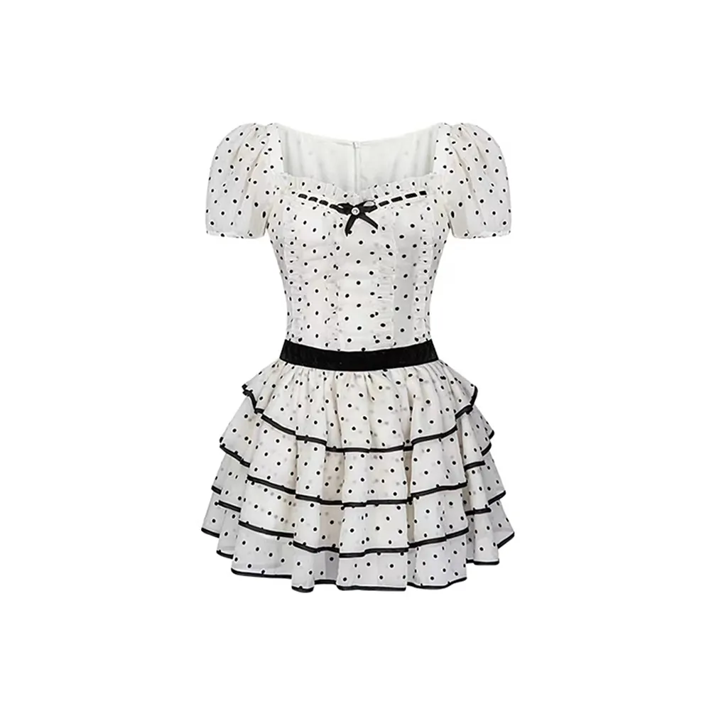JOSR Short Sleeved Dresses Women's Polka Dot