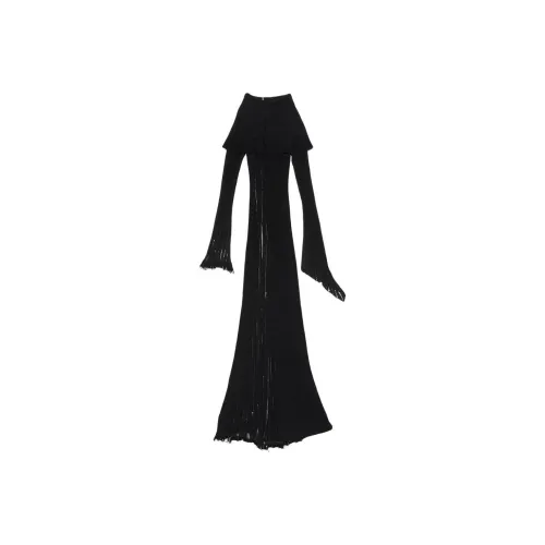 ACNE STUDIOS Черное Женское Длинное Платье с Рукавами