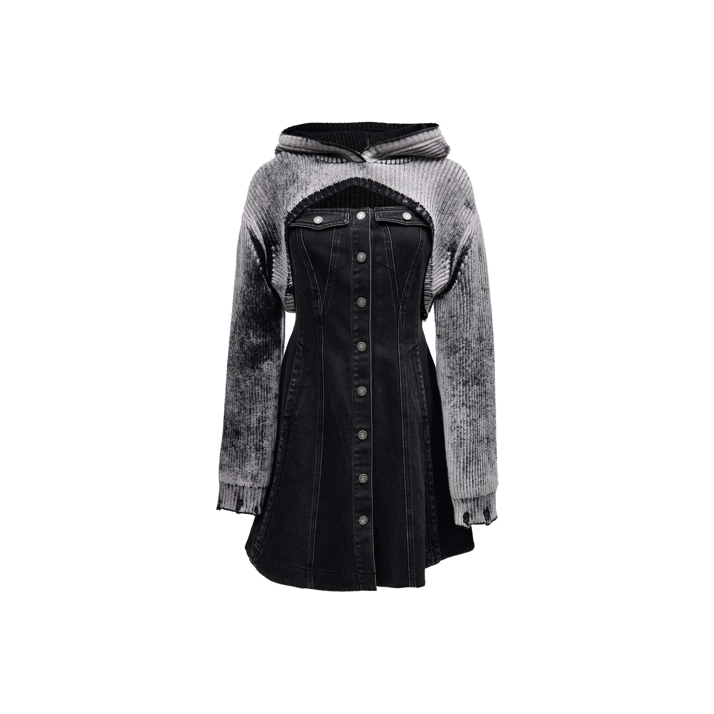 ONLY Long Sleeved Dresses Women's Dark Denim Gray