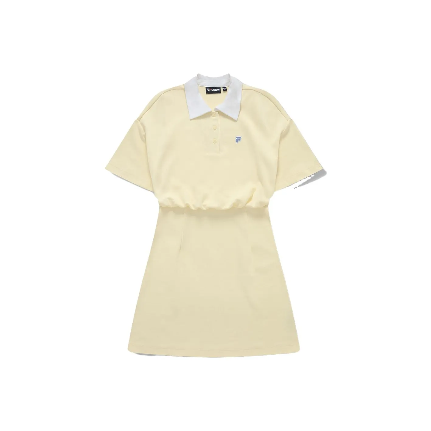 FILA FUSION Short Sleeved Dresses Women's Orange Beige Yellow