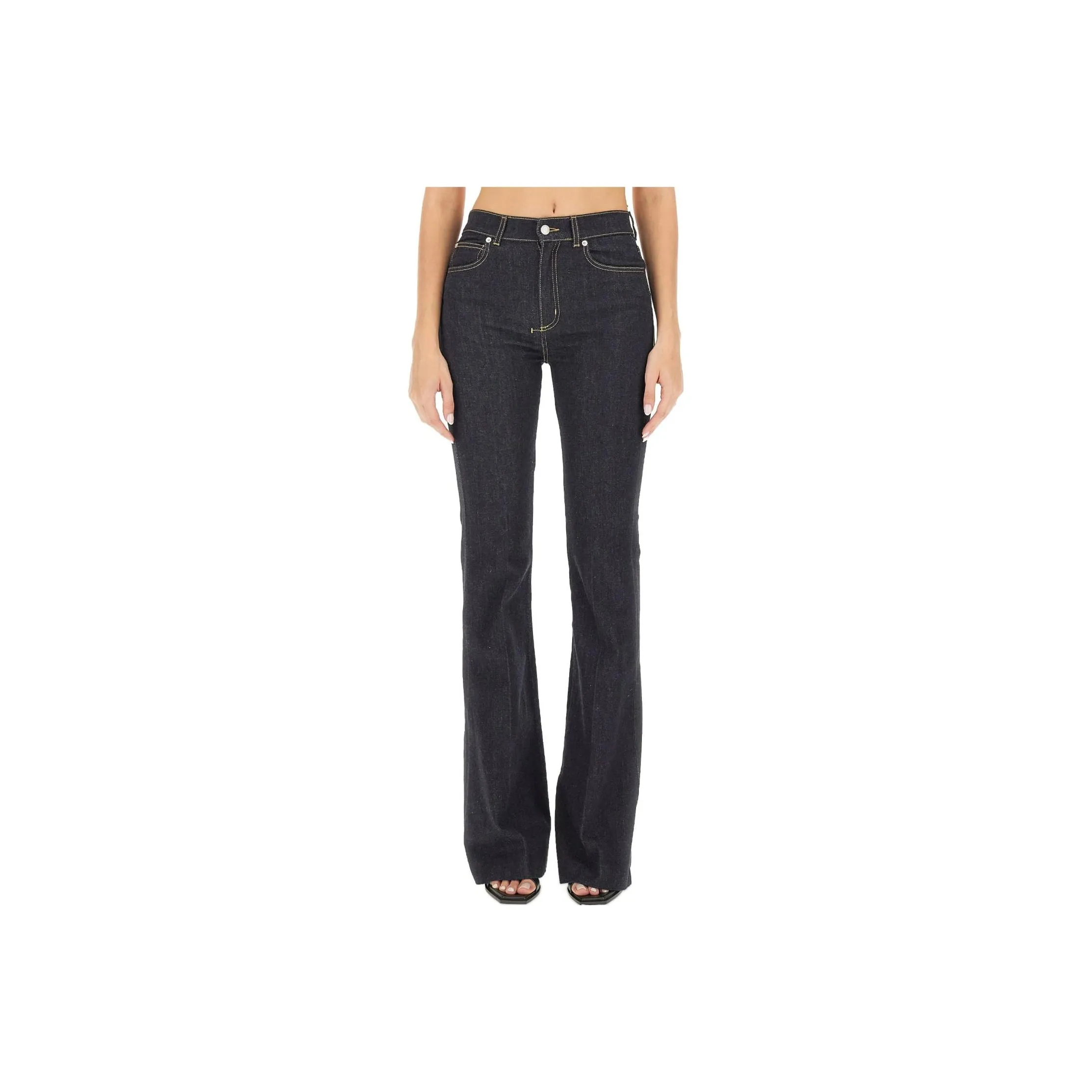 Alexander McQueen High Waist Bootcut Skinny Jeans