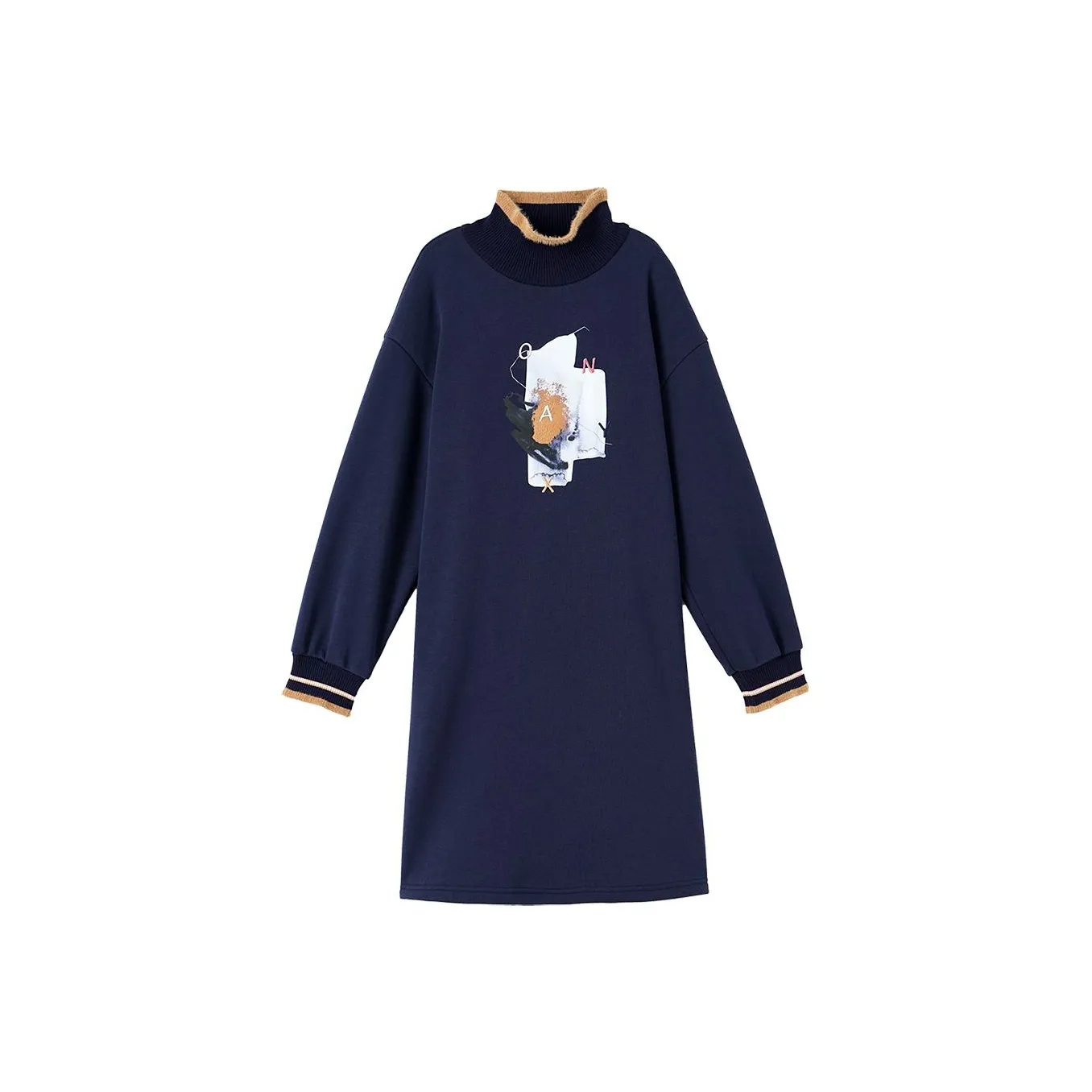 OUNIXUE Платье Женское Темно-синий