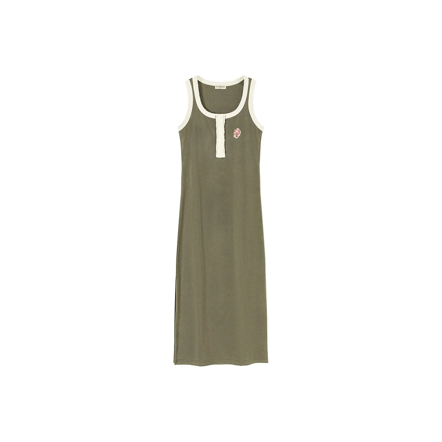 NO ONE ELSE Sleeveless Dresses Women's Mustard Green