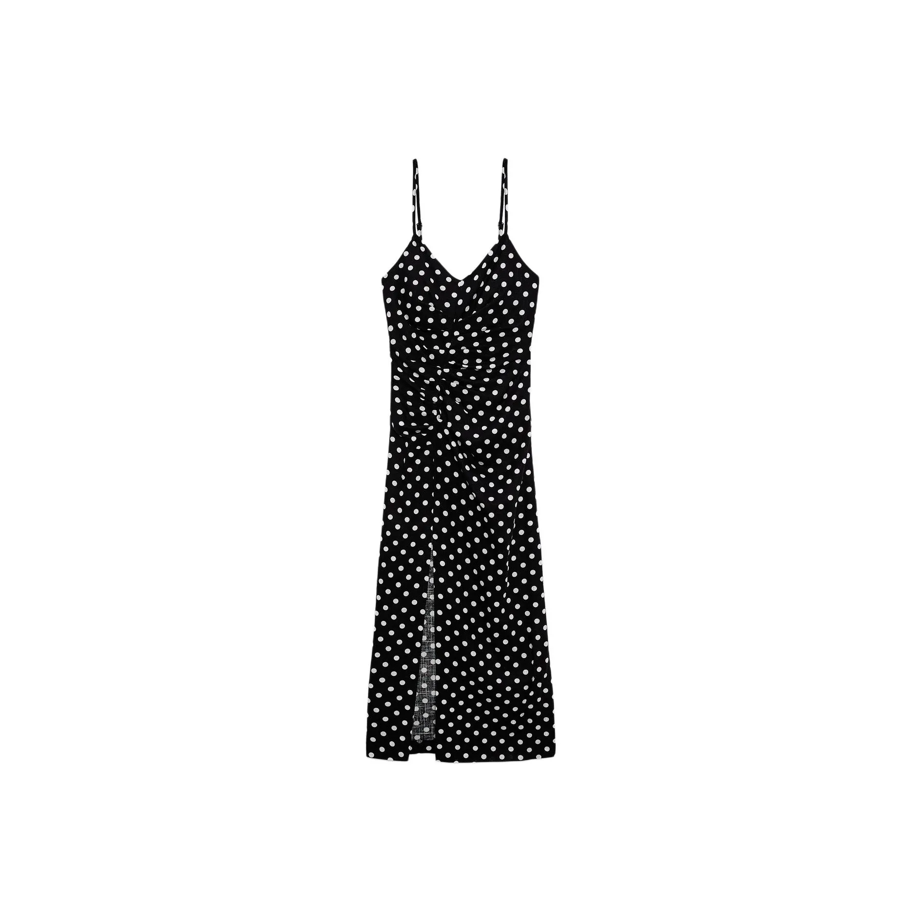 ZARA Slip Dress Women's Black/Nude
