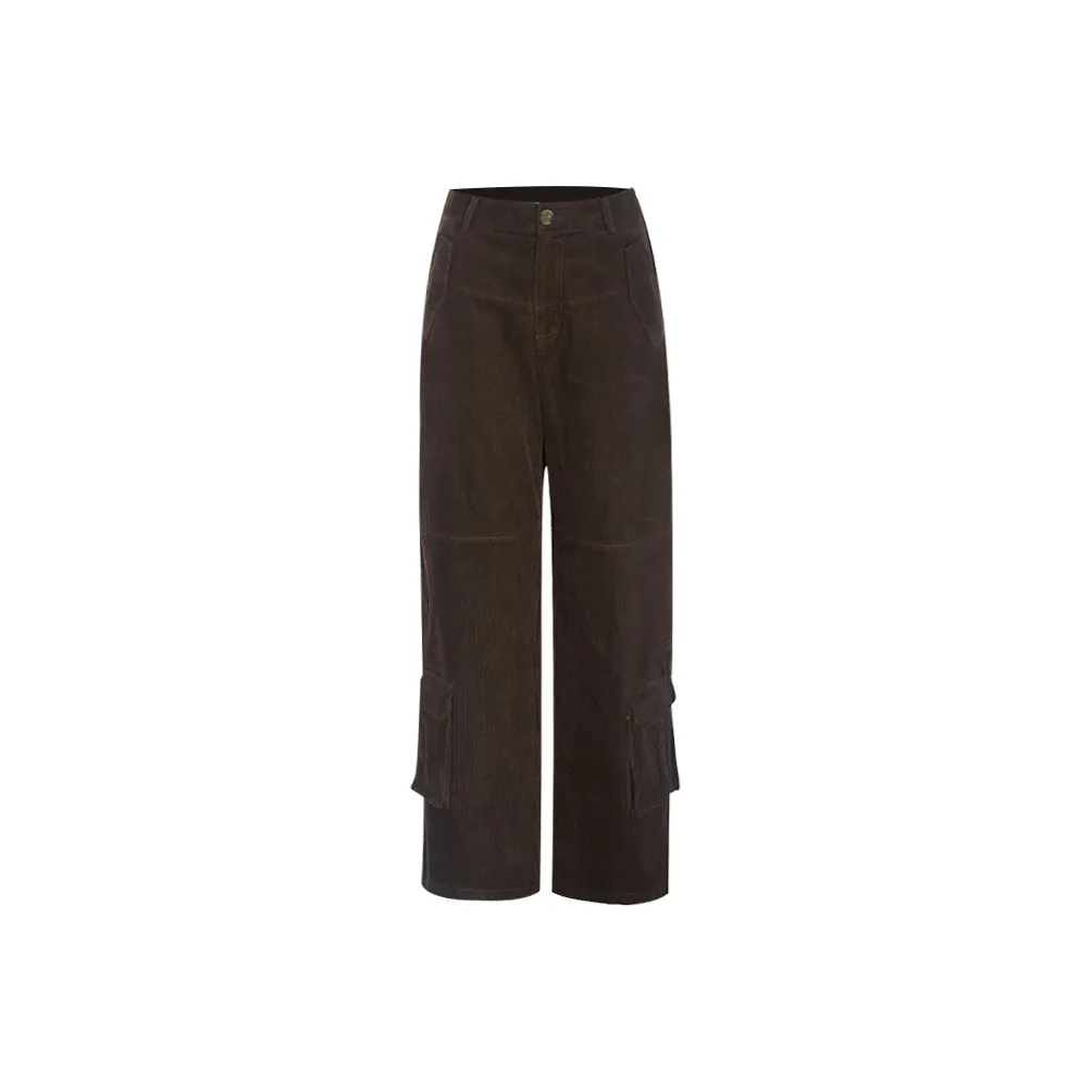 Little Pull Карго Брюки Женские Темно-Кофейные