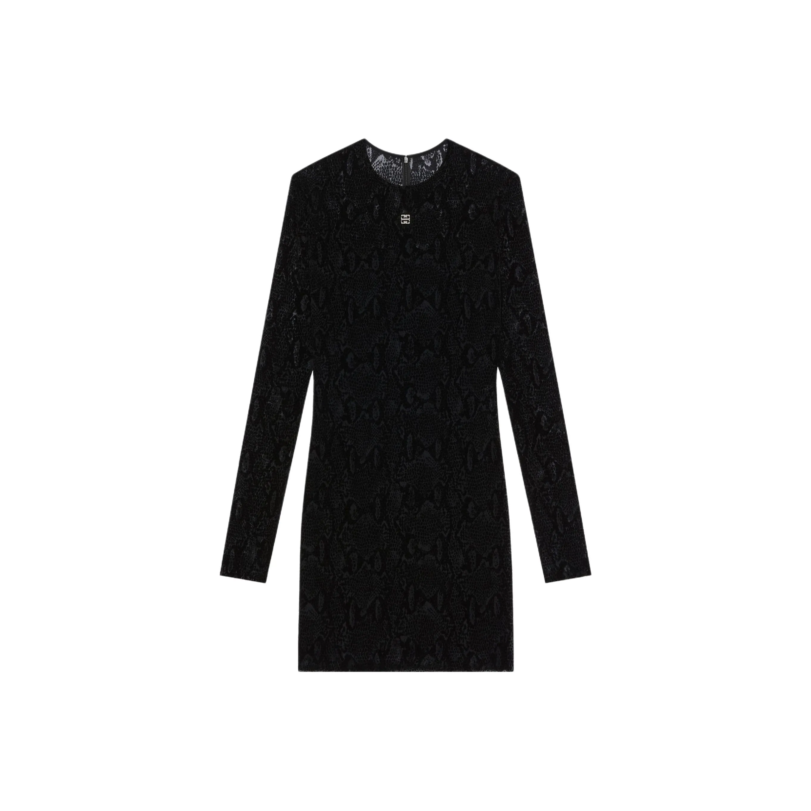 Givenchy 4G Detailed Python Print Tulle Mini Dress