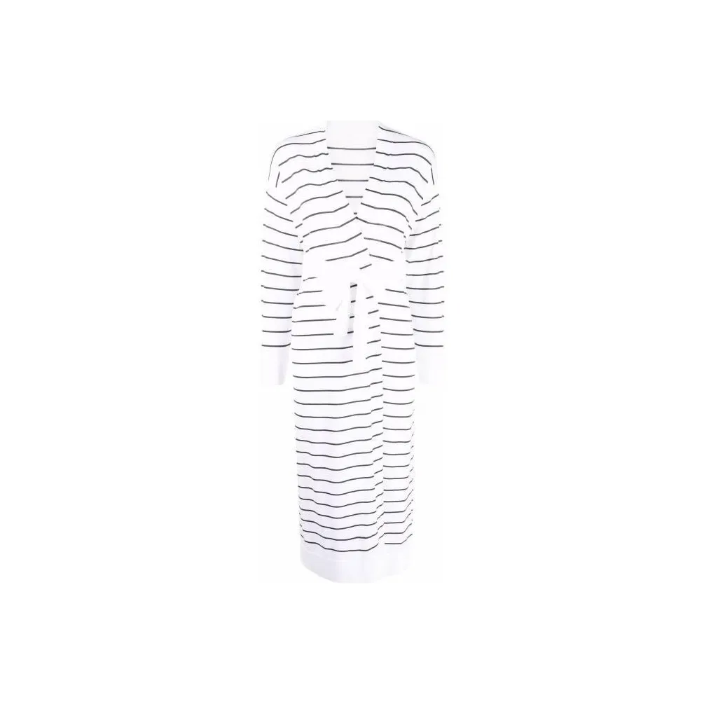Fabiana Filippi Stripe Wrap Tied Waist Cardigan