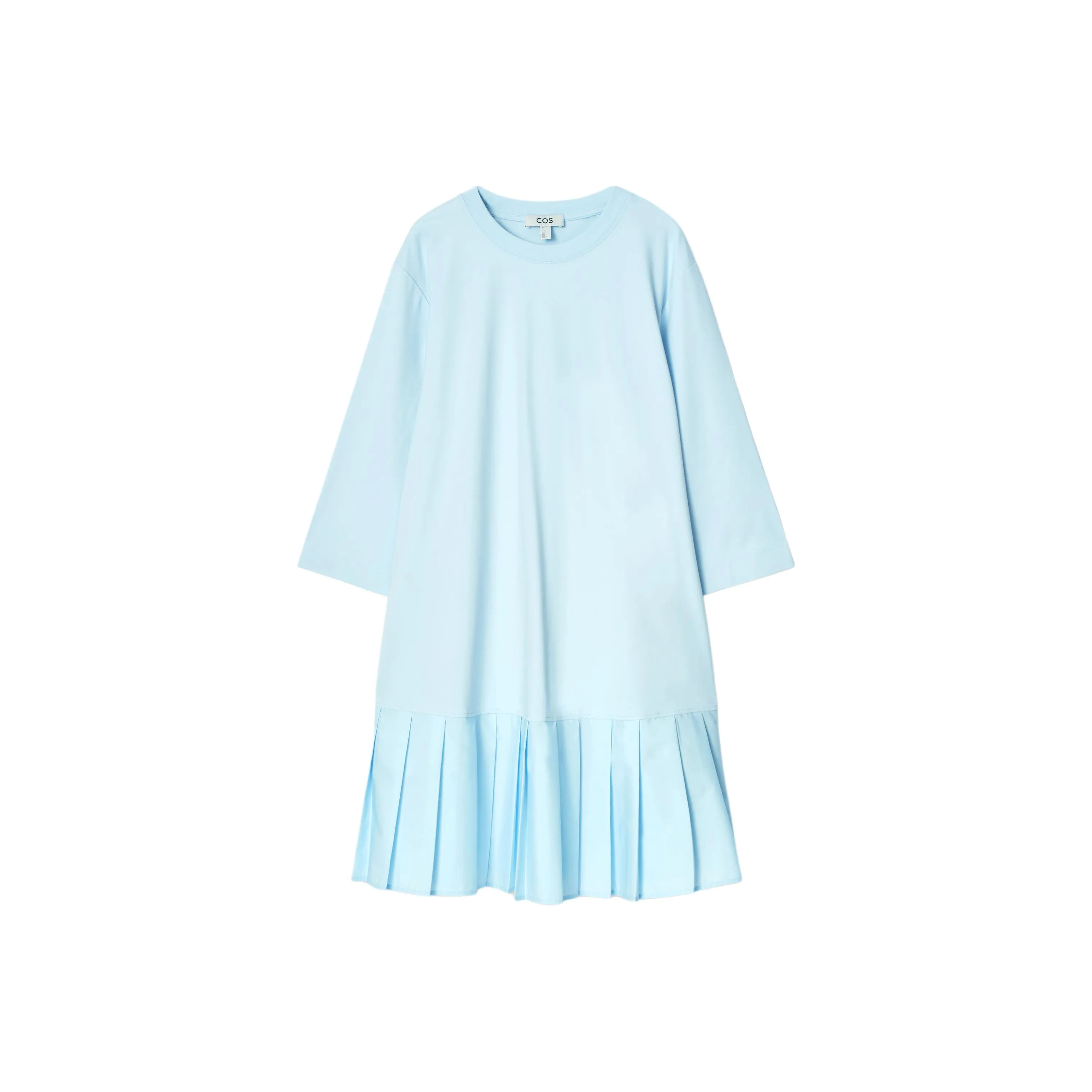 COS Длинное платье с длинными рукавами женское светло-синее
