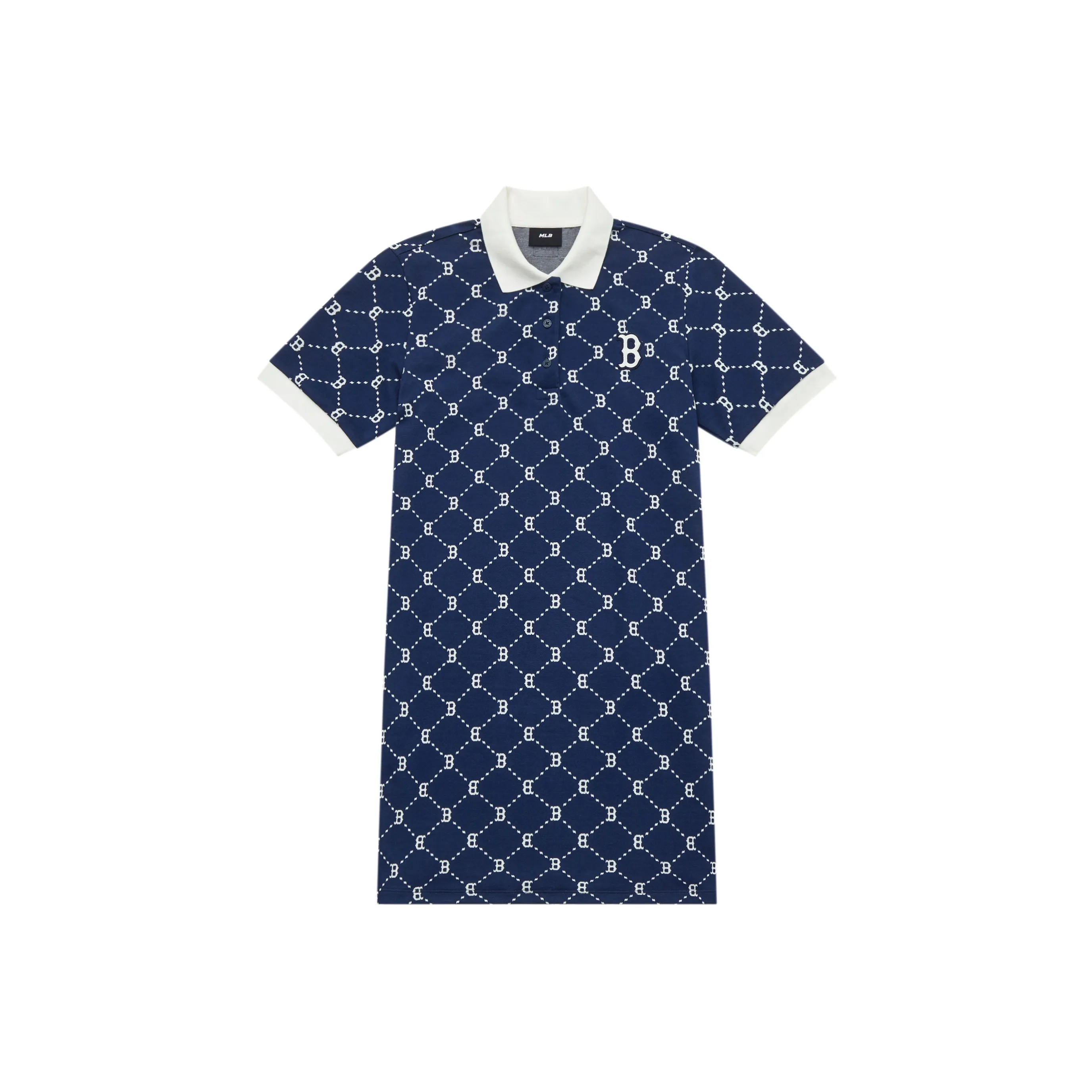 MLB MONOGRAM Reading Collection Short Sleeved Dresses Women's Navy Blue