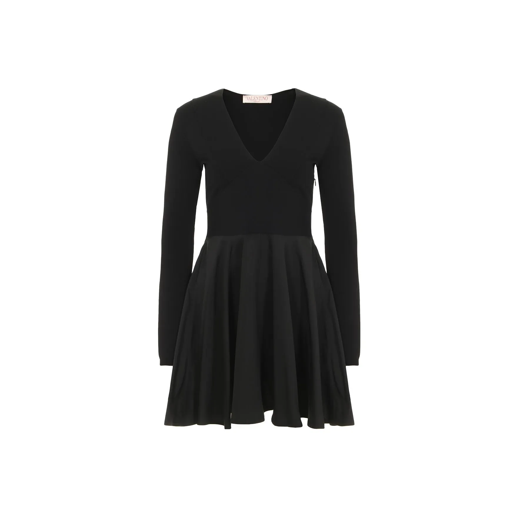 Valentino SS23 Long Sleeved Dress Women's Black