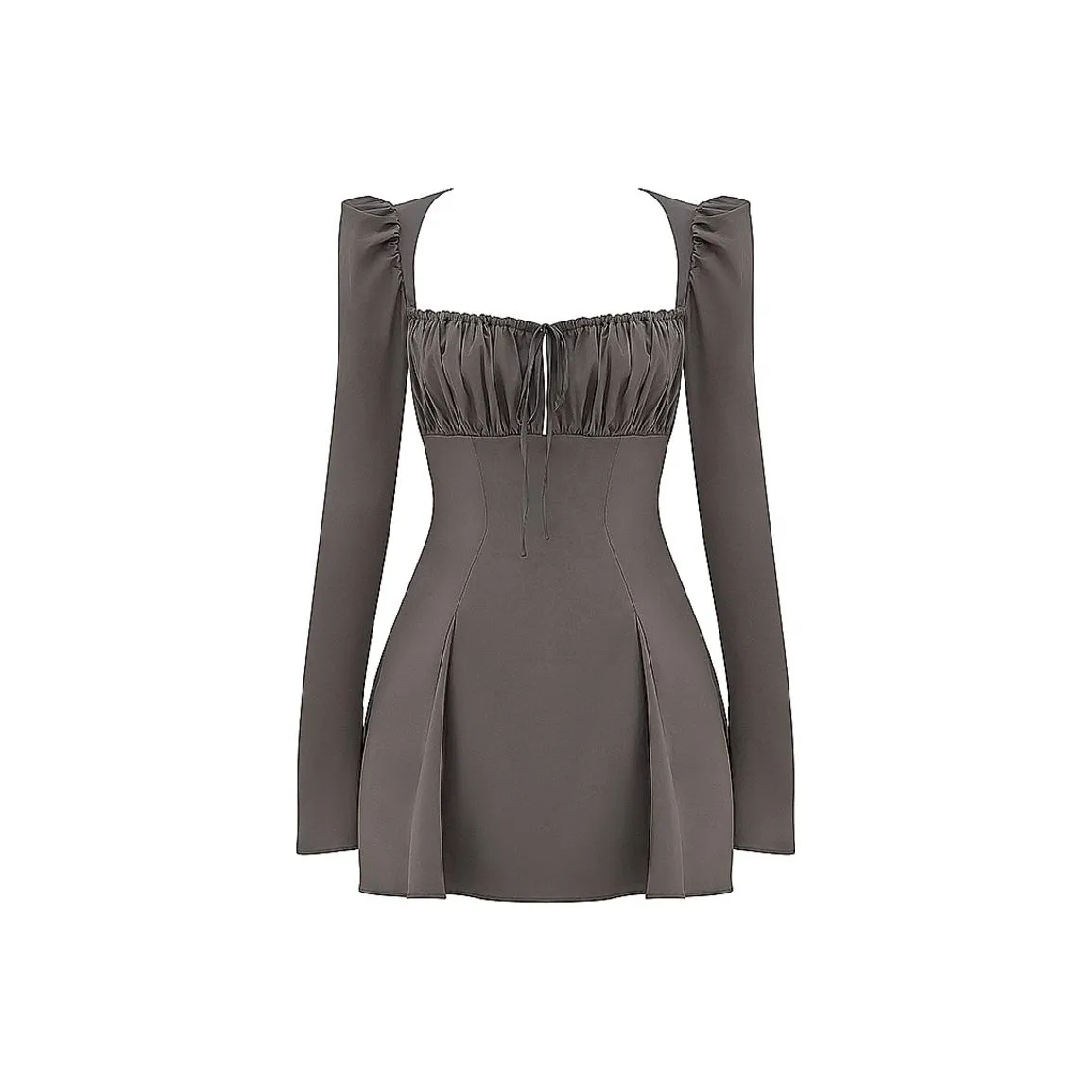 HOUSE OF CB SS23 Carlina Коллекция Длинное Платье с Длинными Рукавами Женское Мокко