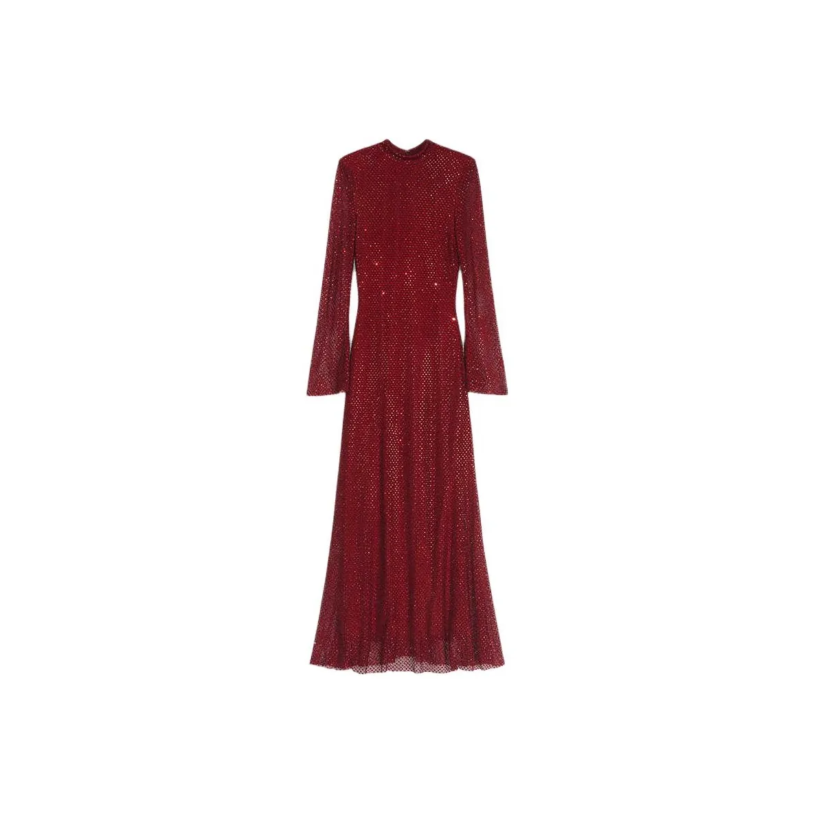 Self portrait Rhinestoned Fishnet Maxi Dress