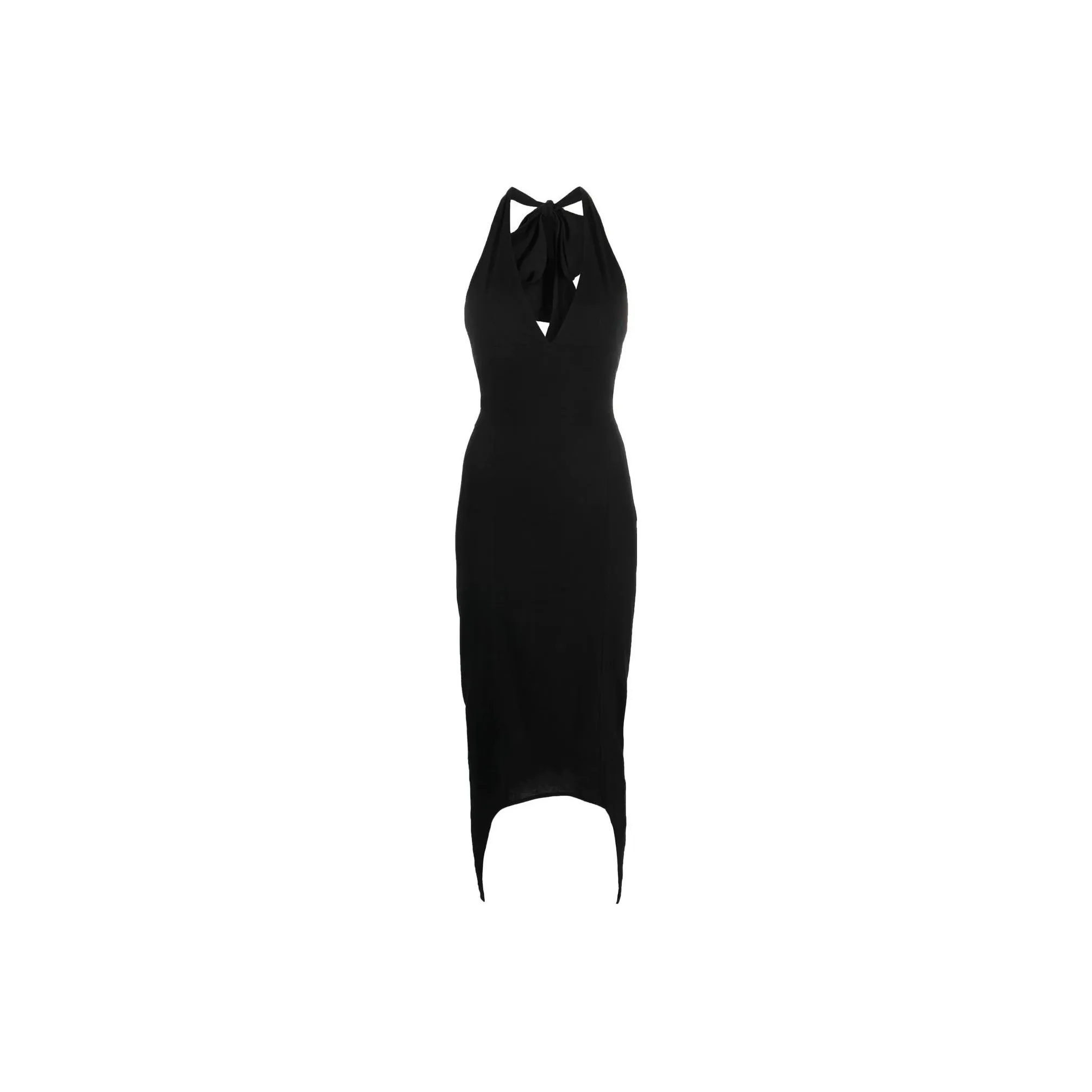 Patou Halterneck V neck Midi Dress