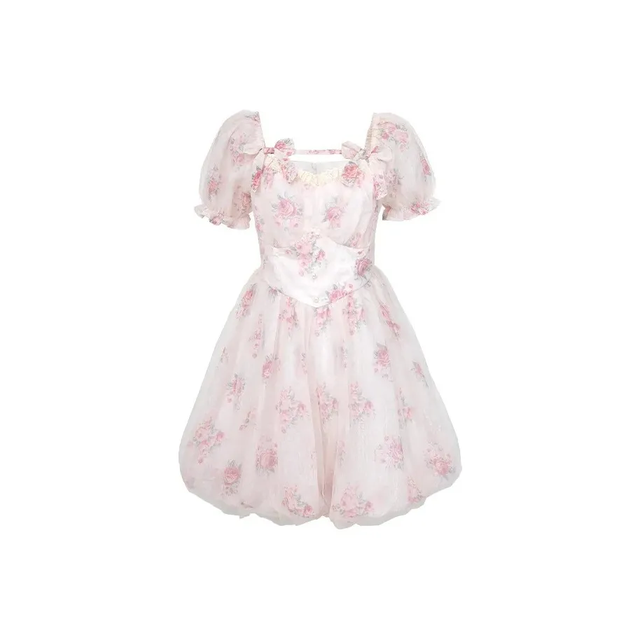 CANTALOVE Короткий рукав Платье Женское Светло-розовое