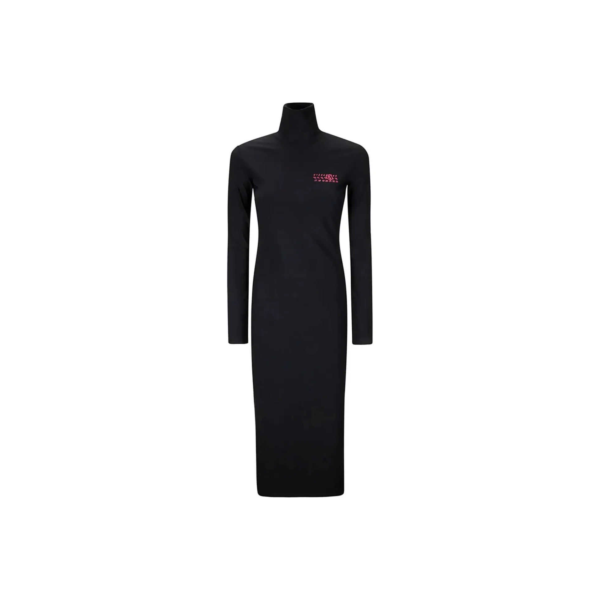 MM6 Maison Margiela High Neck Maxi Jersey Dress