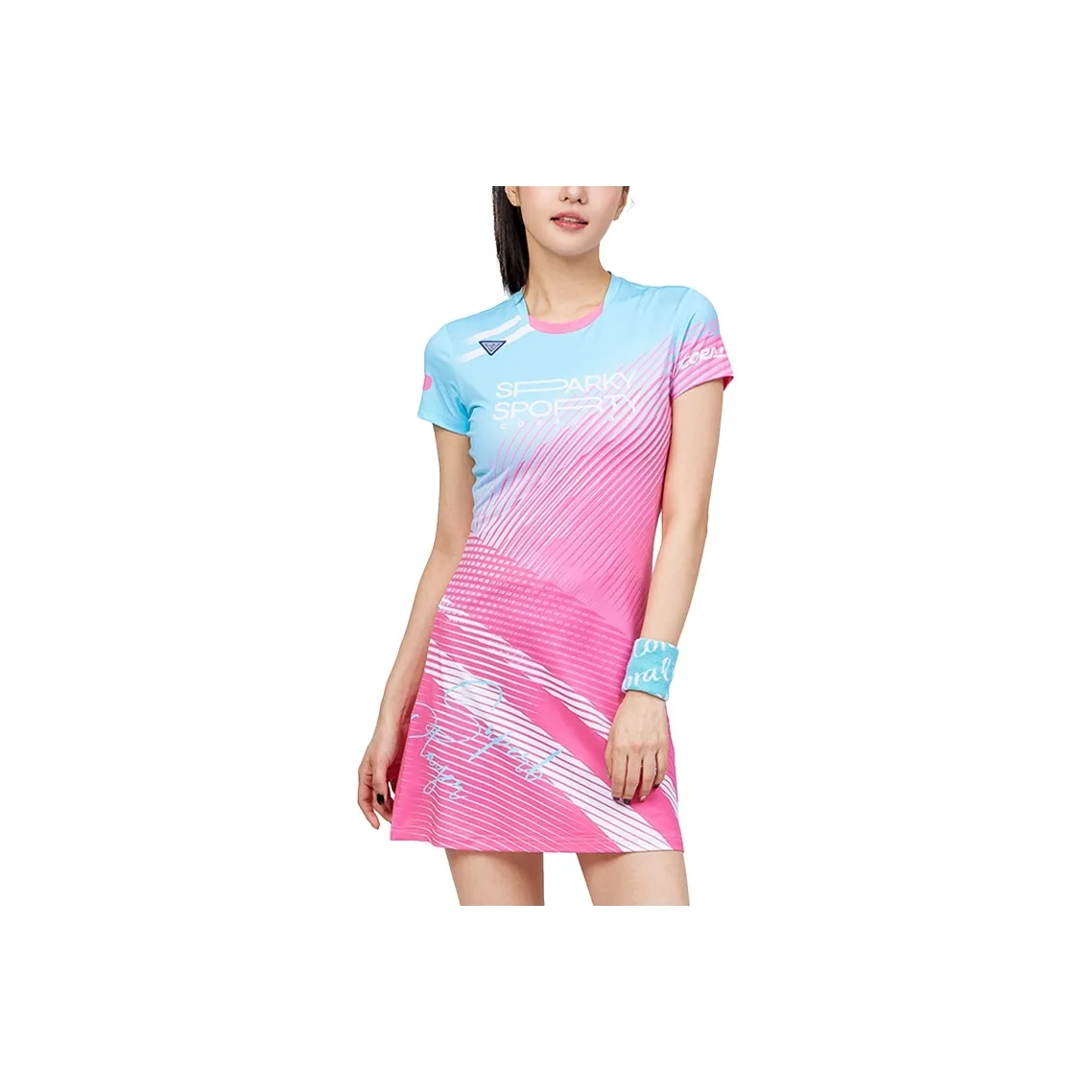 CORALIAN Short Sleeved Dresses Women's Pink/Mint Green