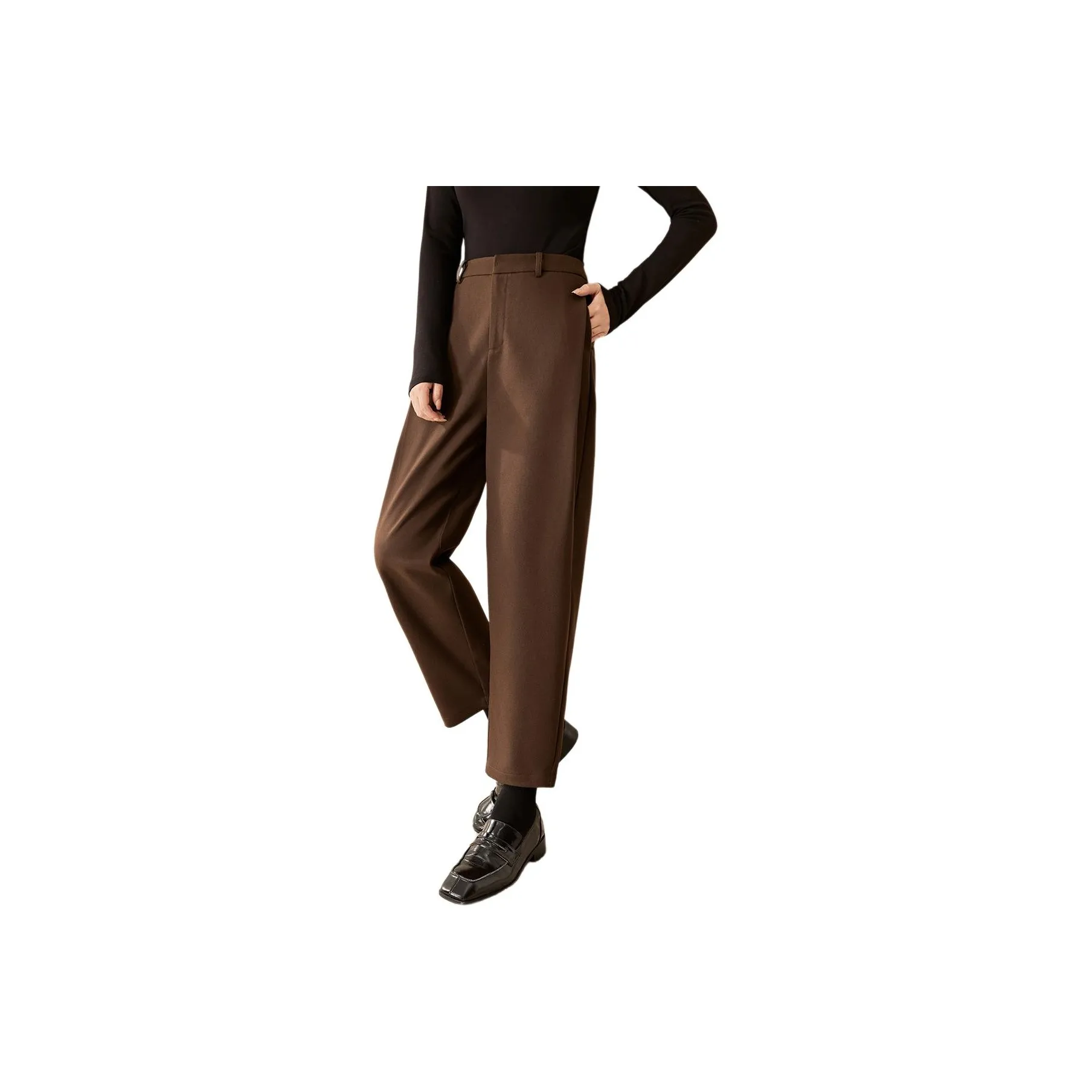 Mo Han Yi Mei Костюм Брюки Женские Темно-Кофейный