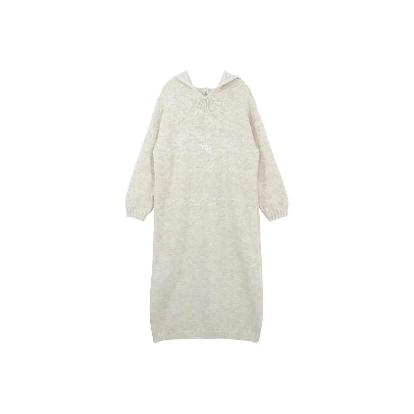 Serio Ludere Long Sleeved Dresses Women's Beige Apricot