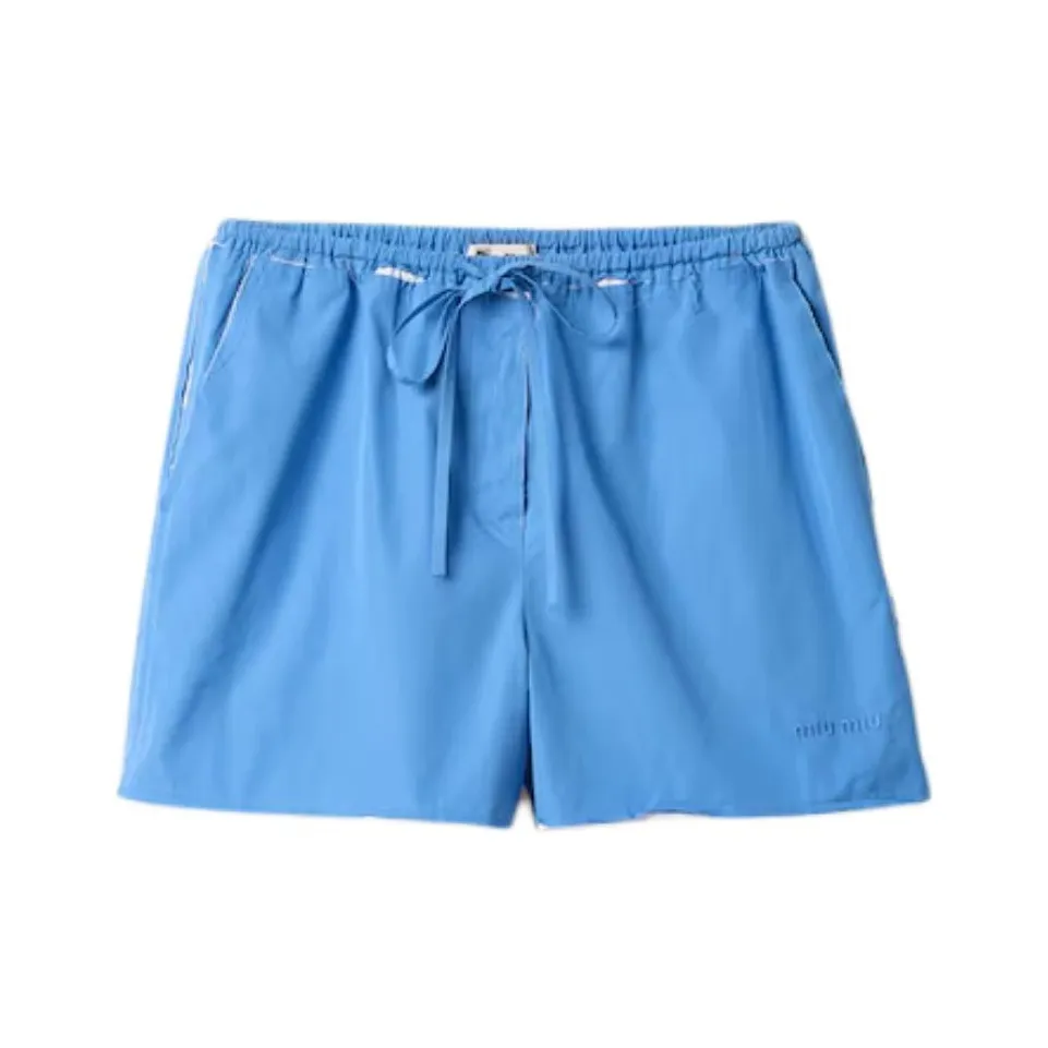 MIU MIU Drawstring Elastic Waist Shorts