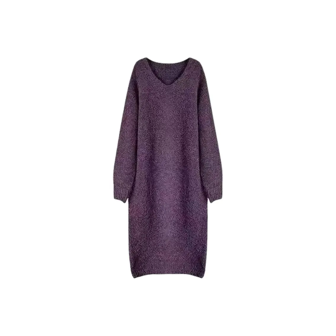 KEAB Длинное платье с длинными рукавами женское фиолетовое