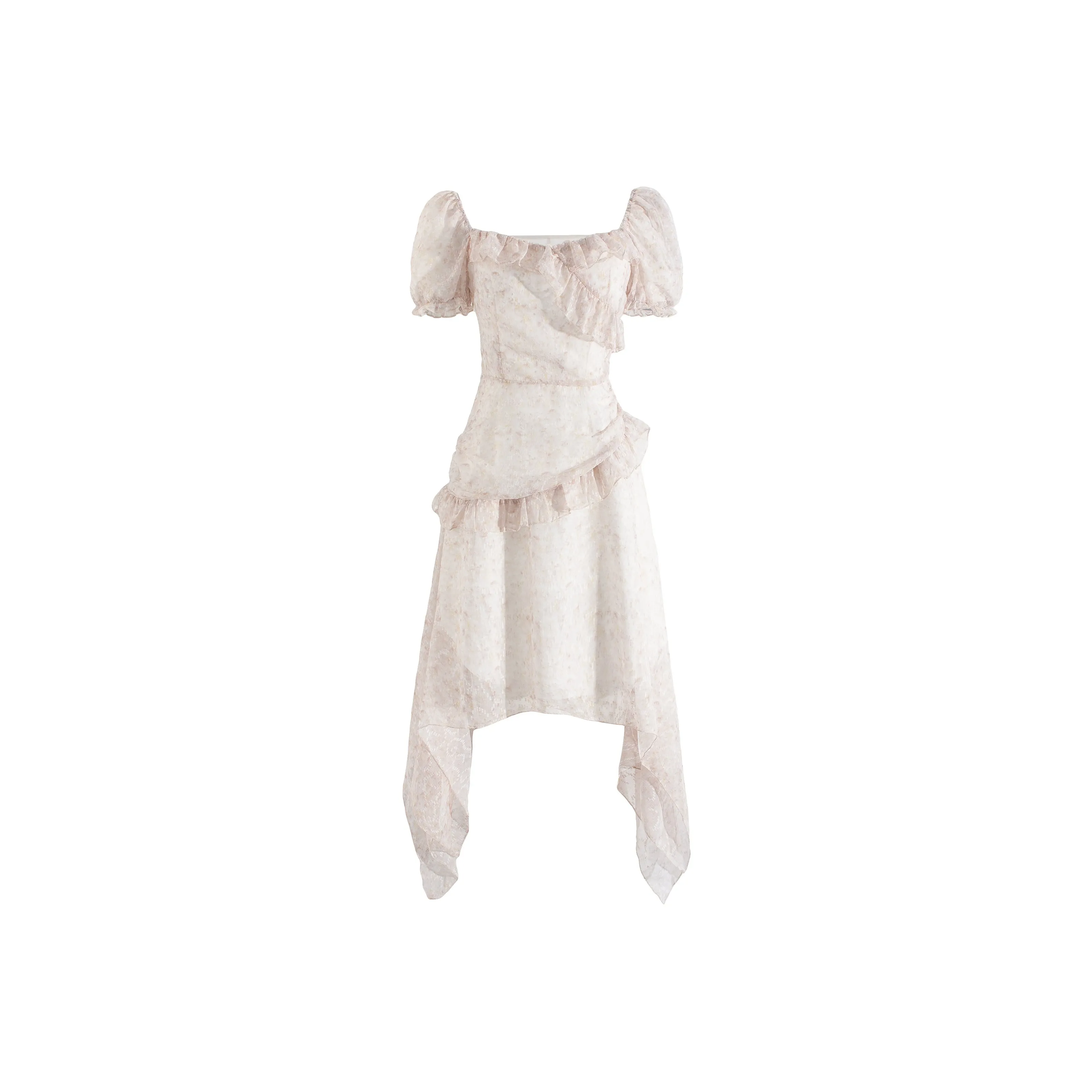 Mu Xiao Xin Short Sleeved Dress Women's Sweet Tea Floral