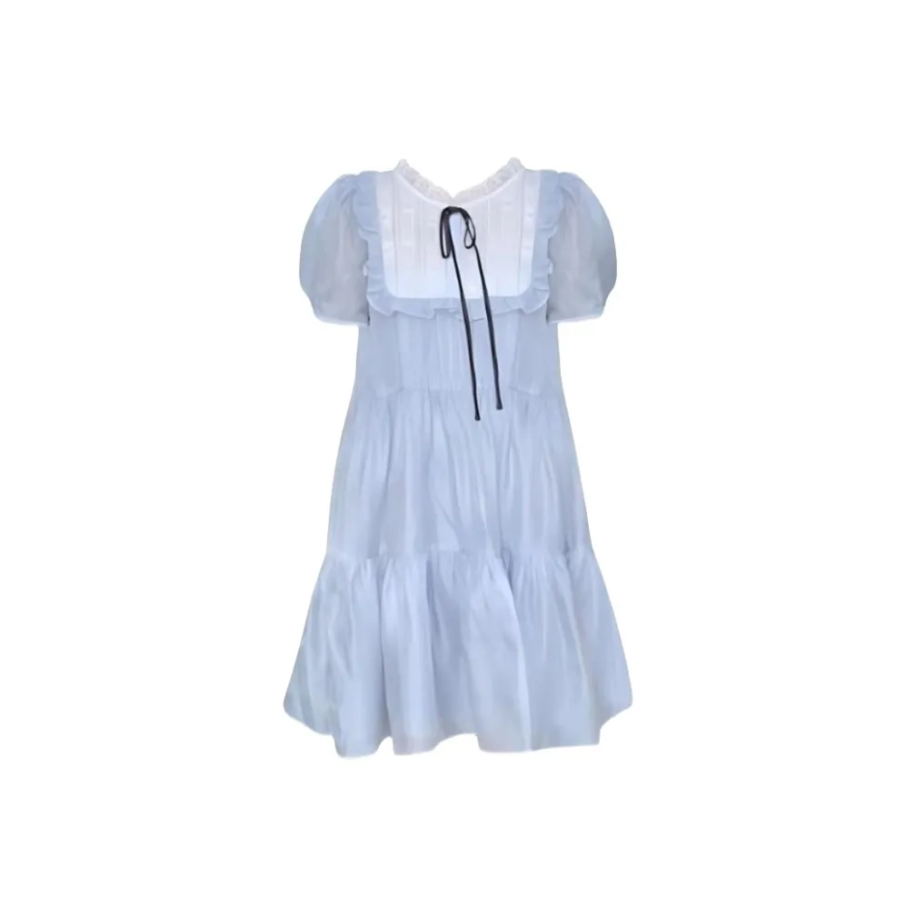 YGPRW Short Sleeved Dresses Women's Blue