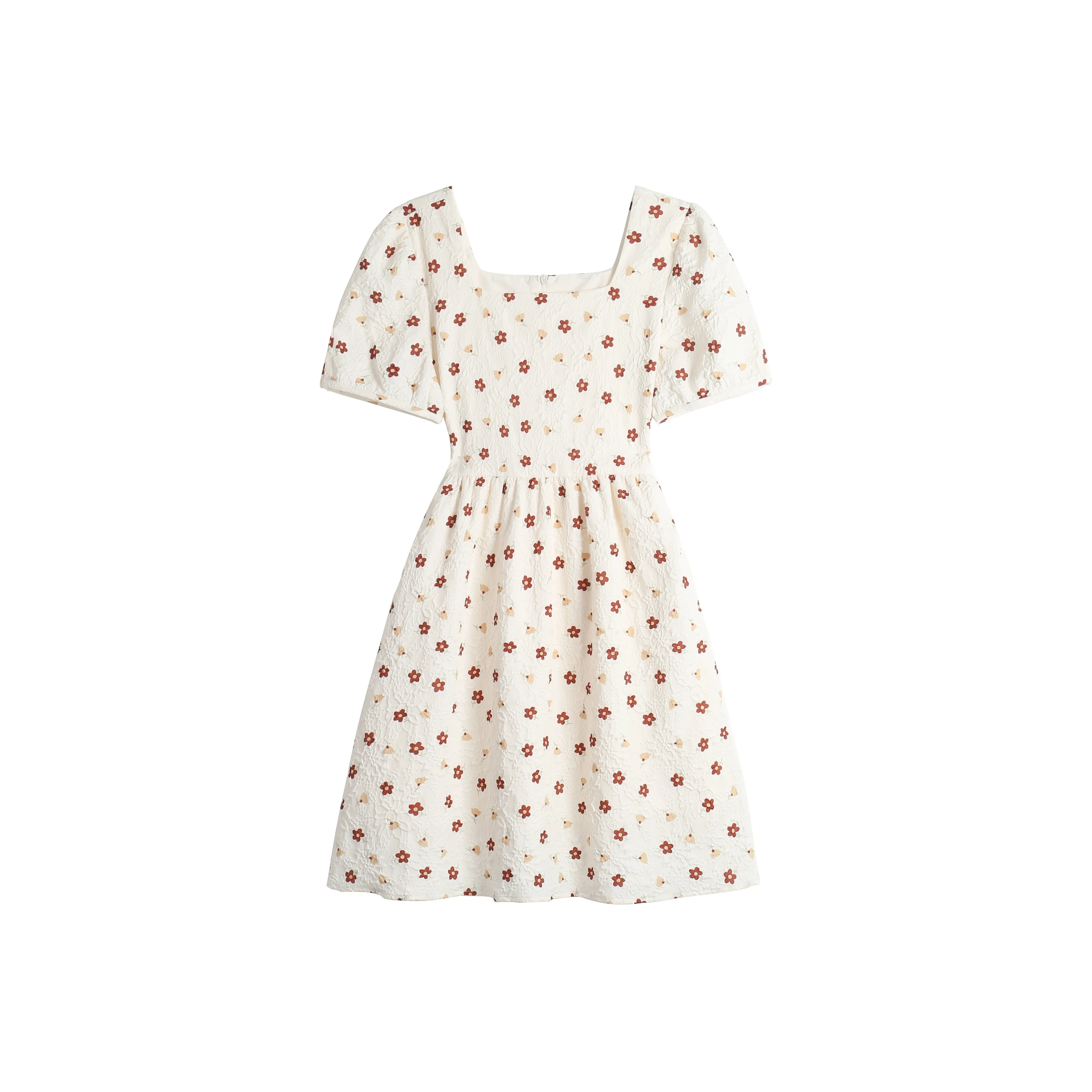 EIDOLON GRAIN Короткий рукав Платье Женское Экрю