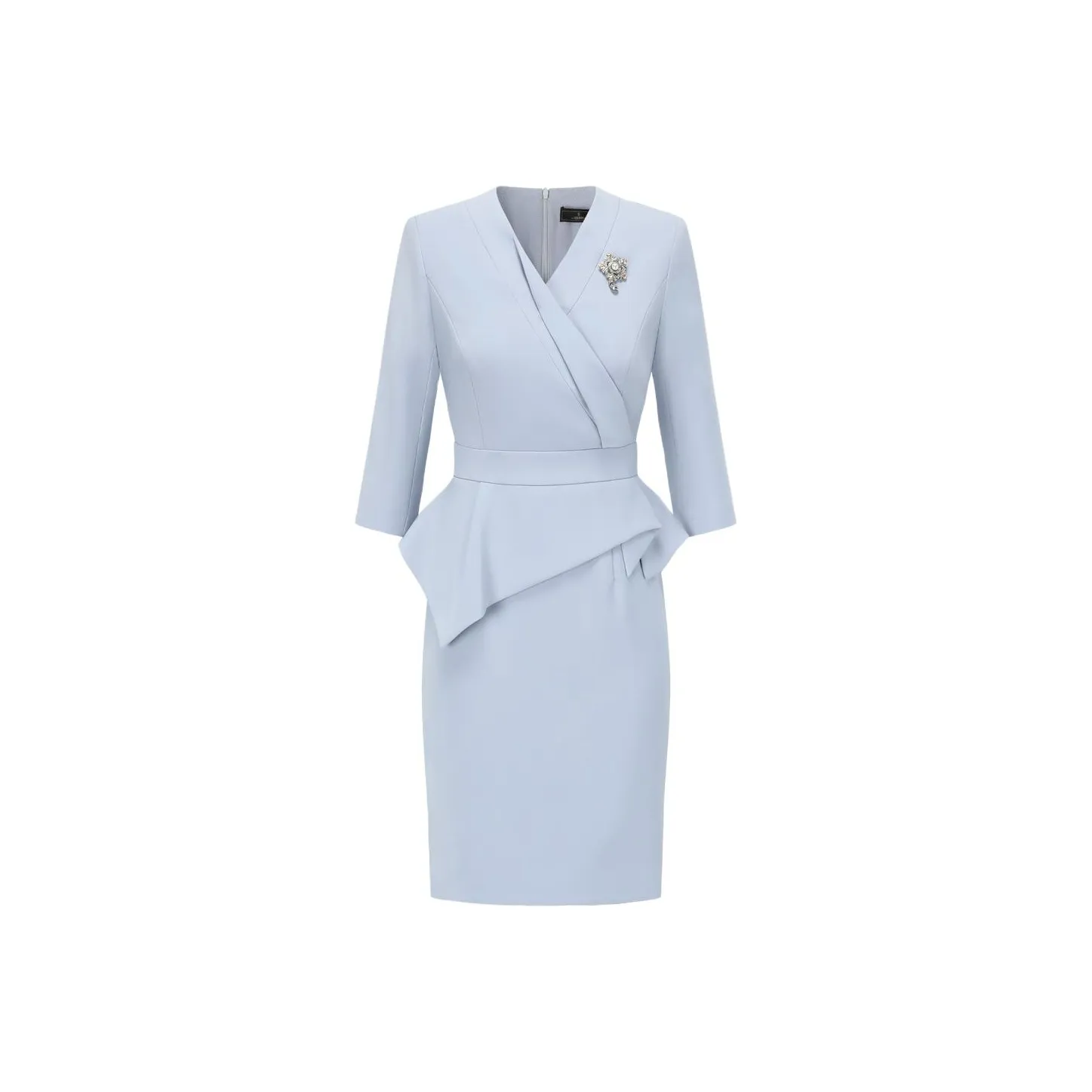 ONE SHALLOW Короткий рукав Платье Женское Синий