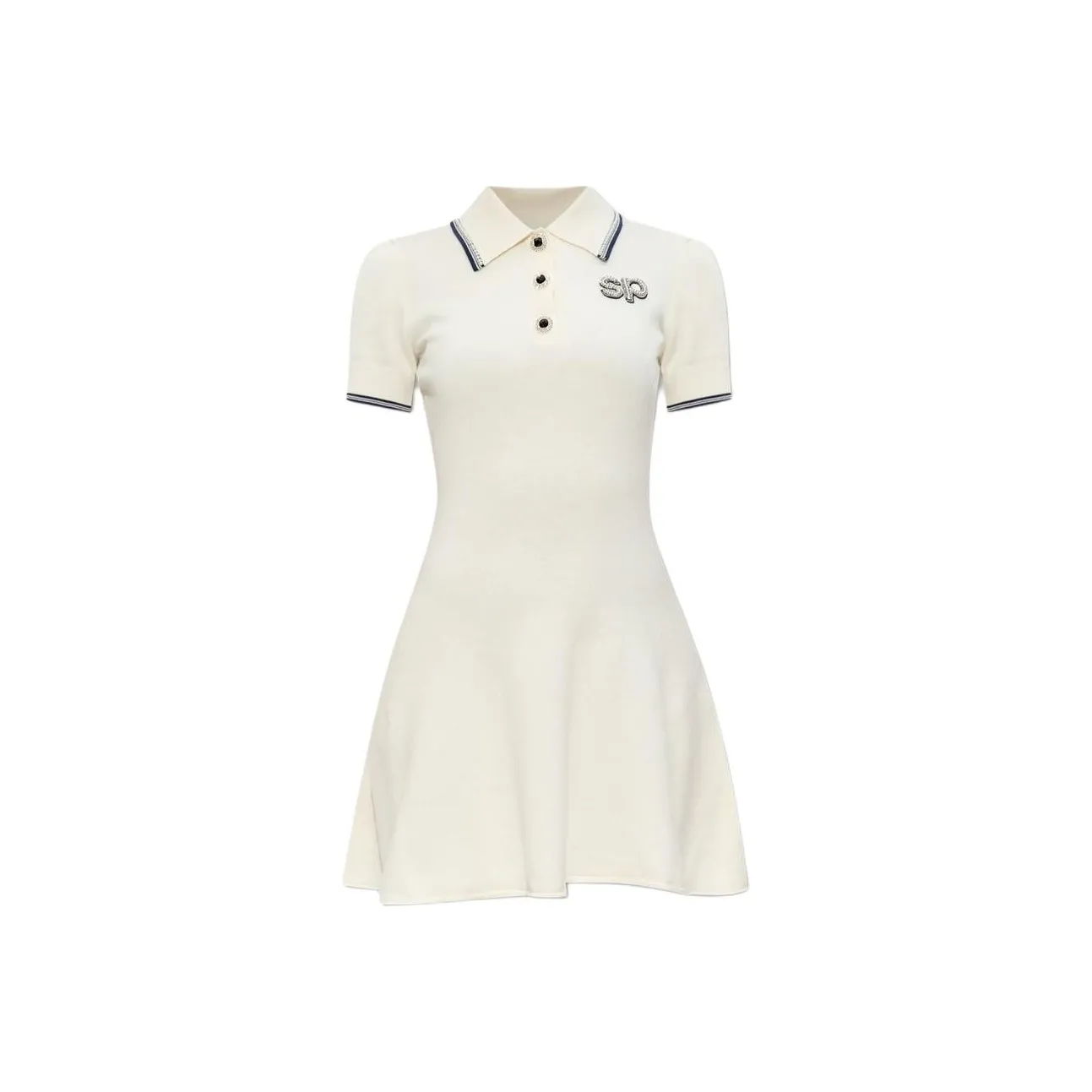 Self Портрет Короткий рукав Платье Женское Айвори