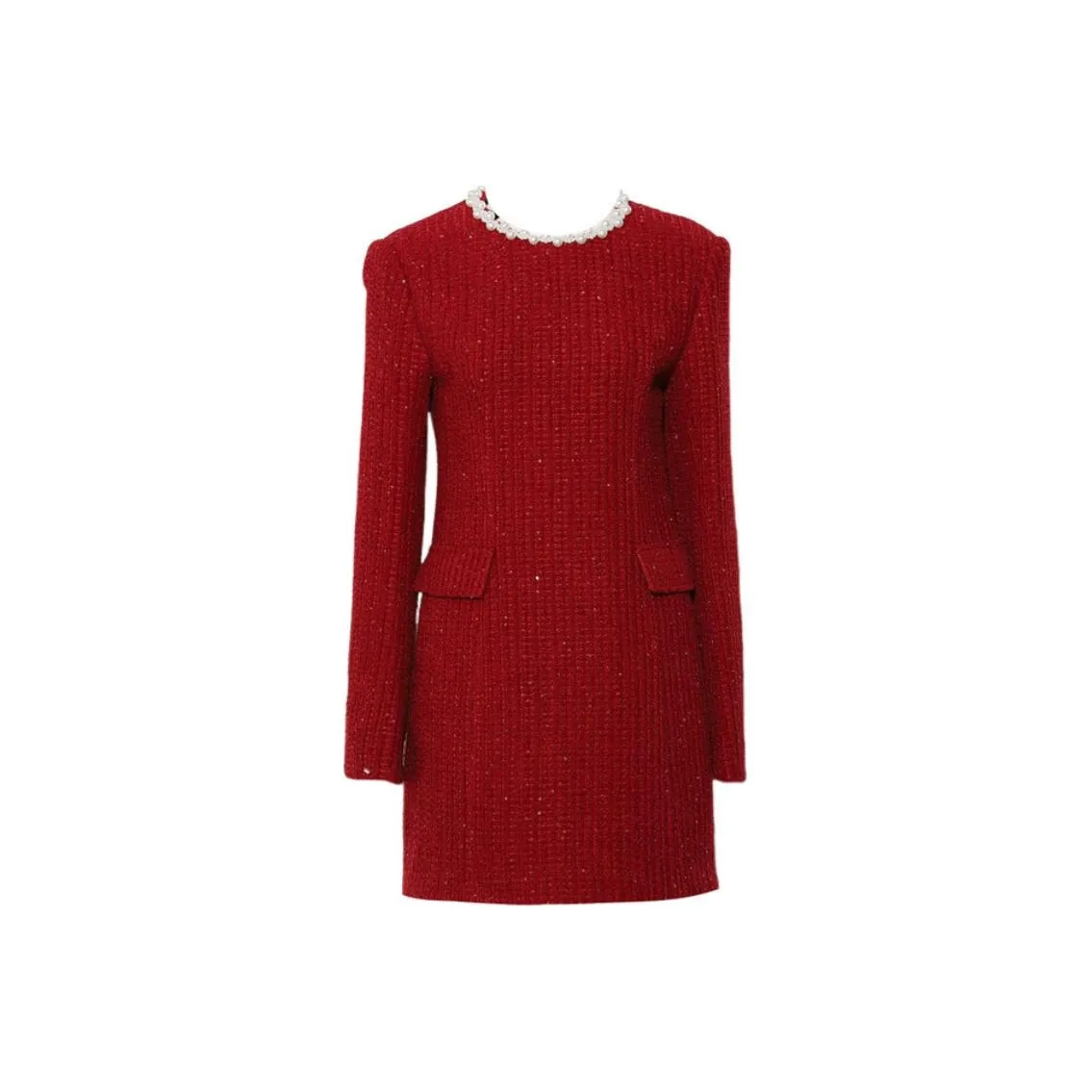 DPLAY Long Sleeved Dress Women's Vintage Red
