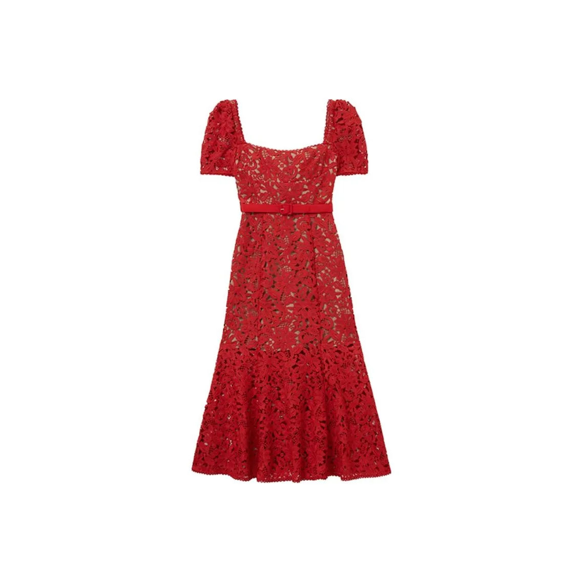Self portrait Short Sleeved Dresses Women's True Red