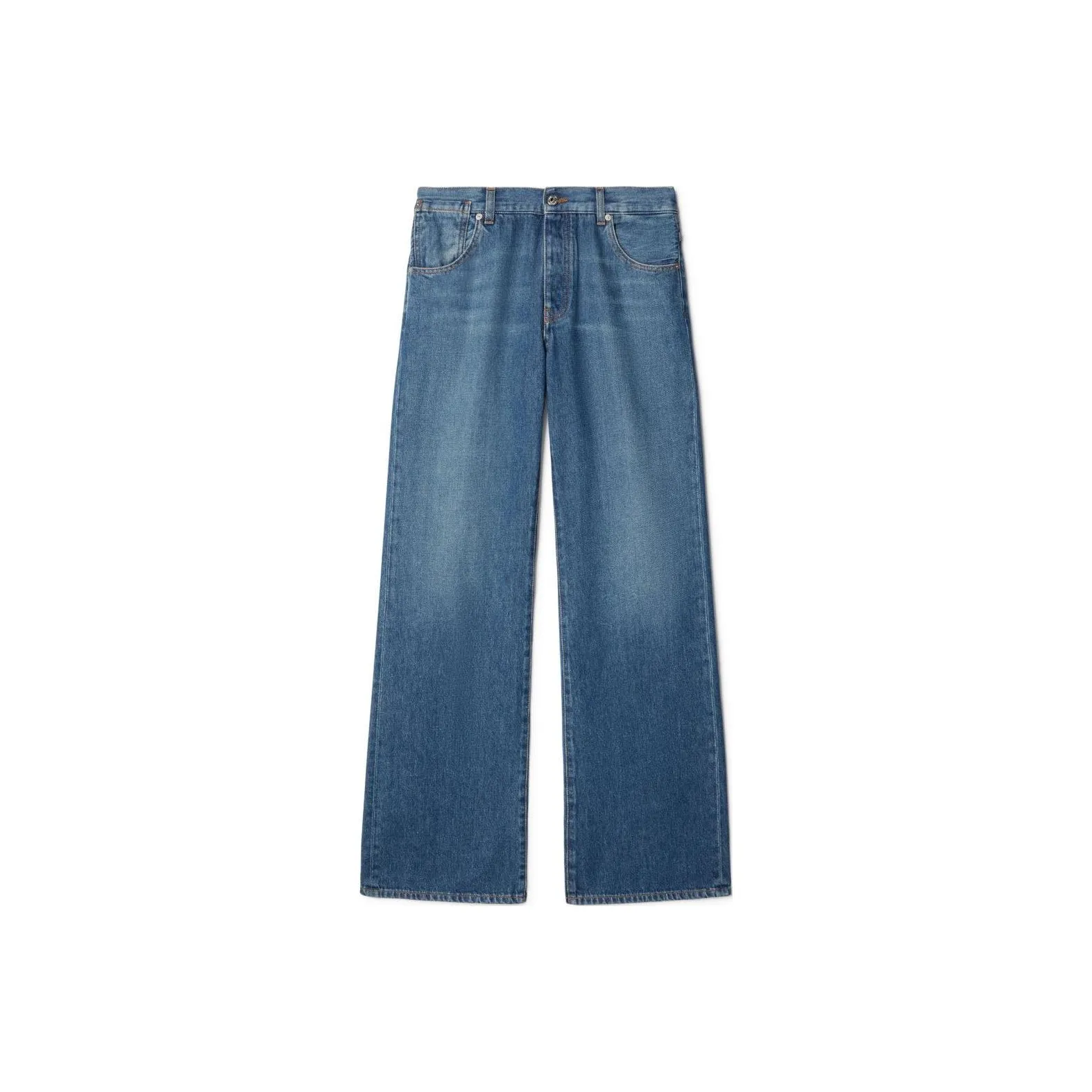OFF WHITE Logo Patch Wide Leg Jeans