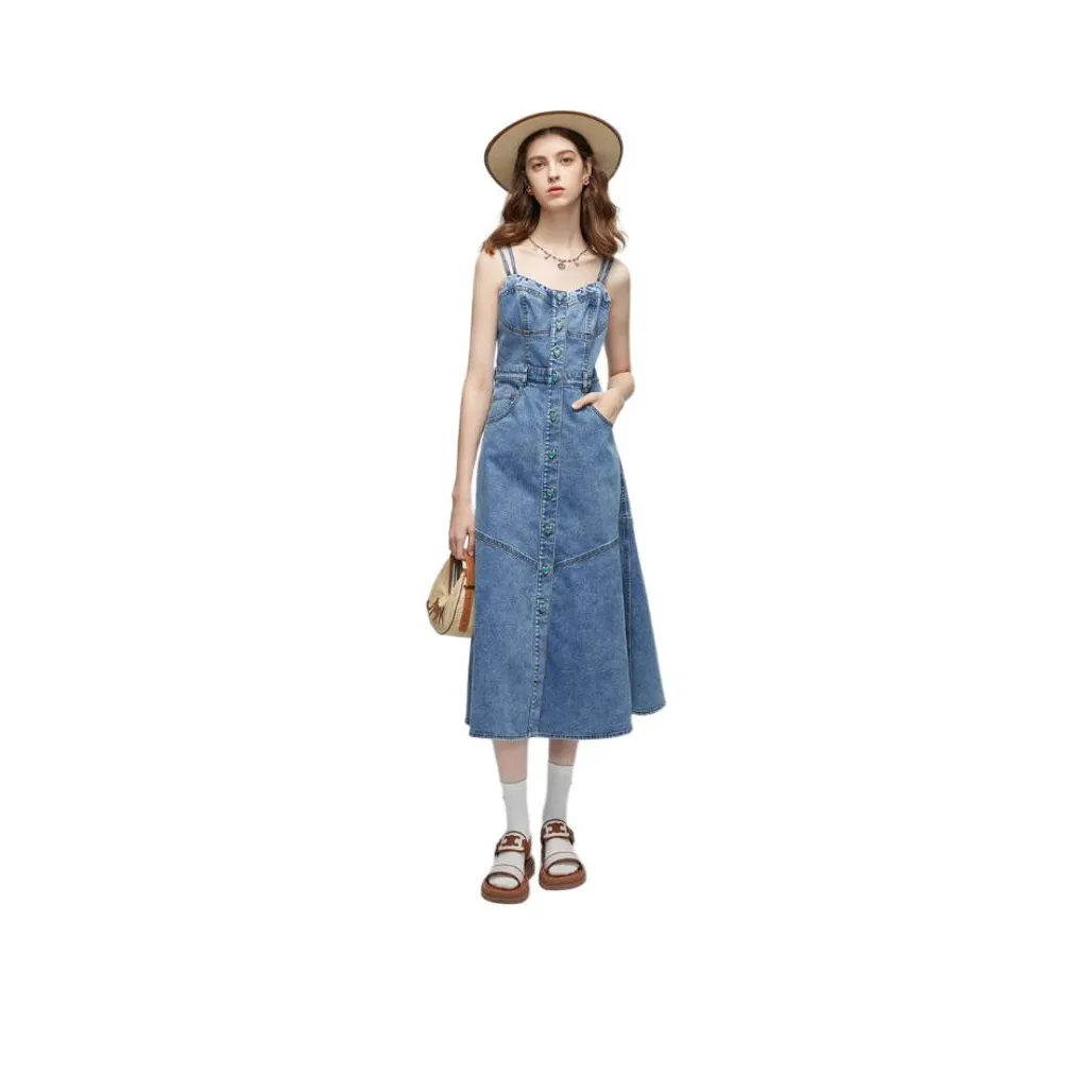 JORYAweekend SS24 Slip Платье Женское Джинсовый Синий