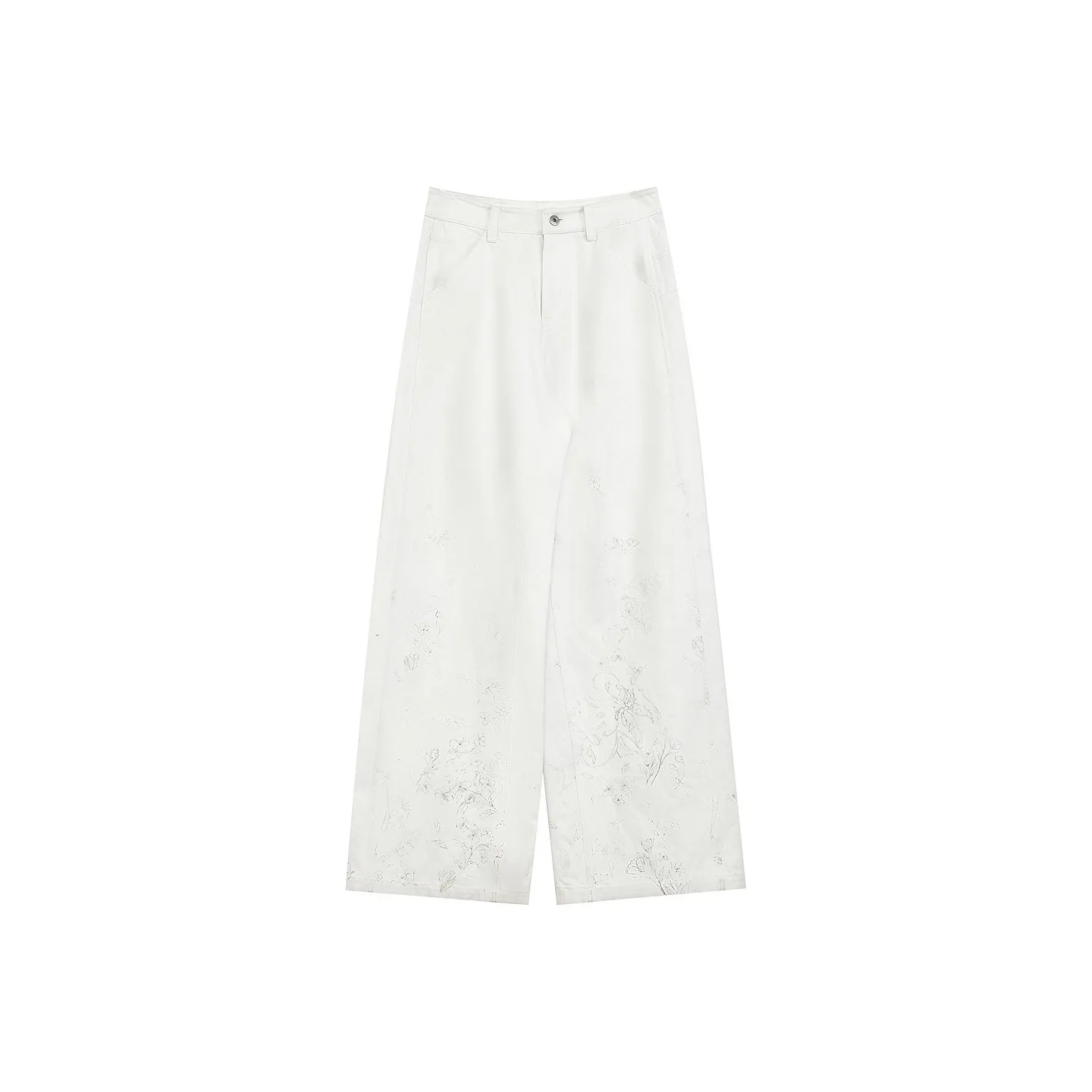 FIRELADY FUR Jeans Women's White Porcelain Multicolor