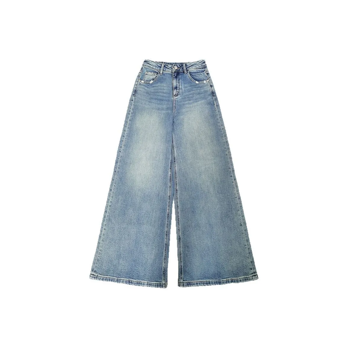 YUNGE Loose Fit Slimming Height Increasing Long Leg Jeans Women's