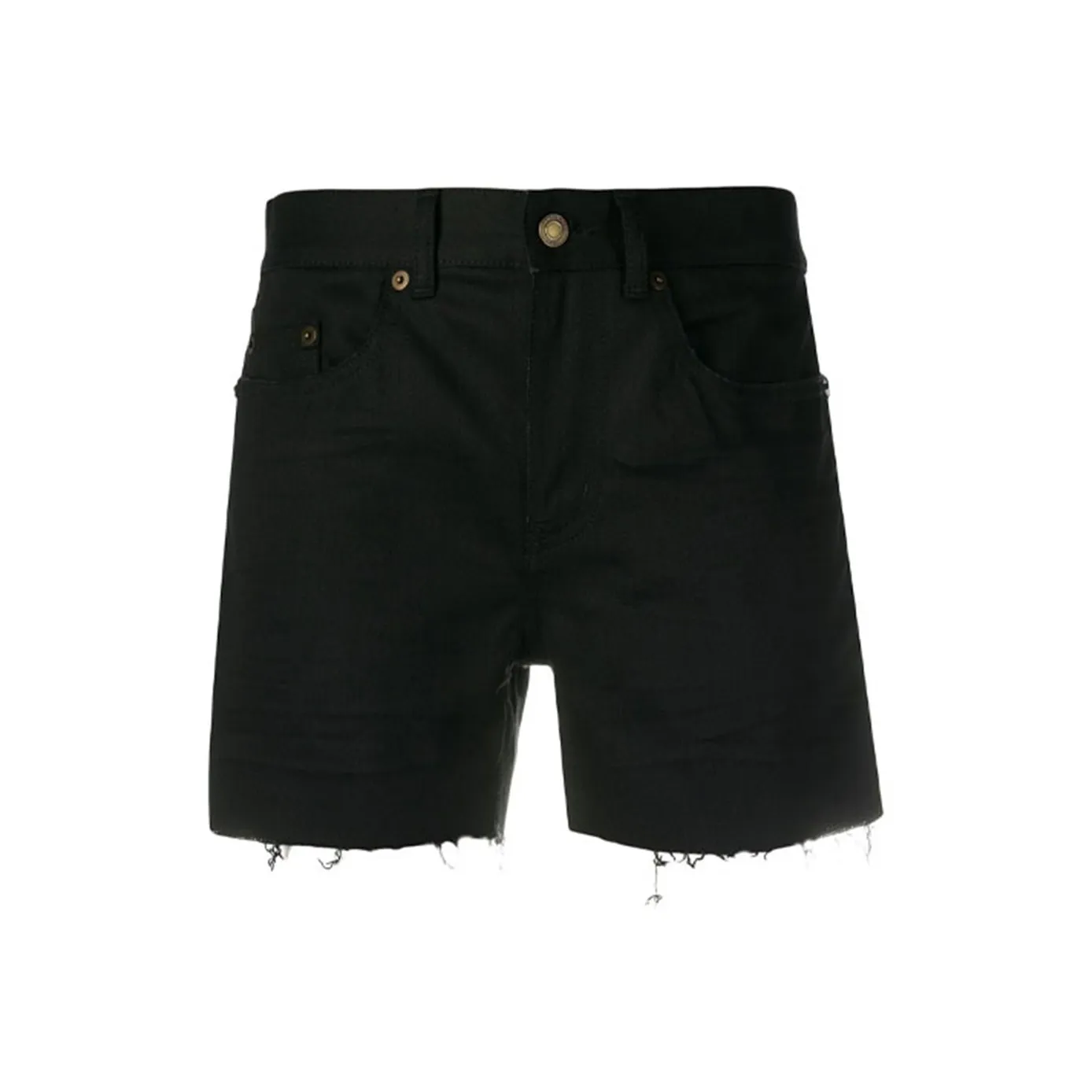 SAINT LAURENT Джинсовые шорты Женские Черные
