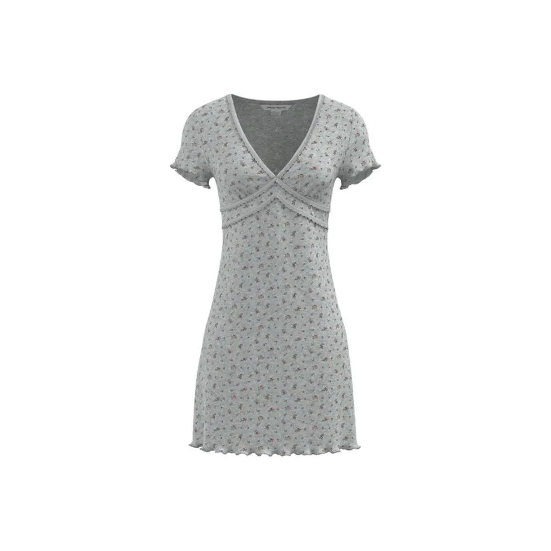 URBAN REVIVO Cloud Serpentine Flower Collection Короткий рукав Платье Женское