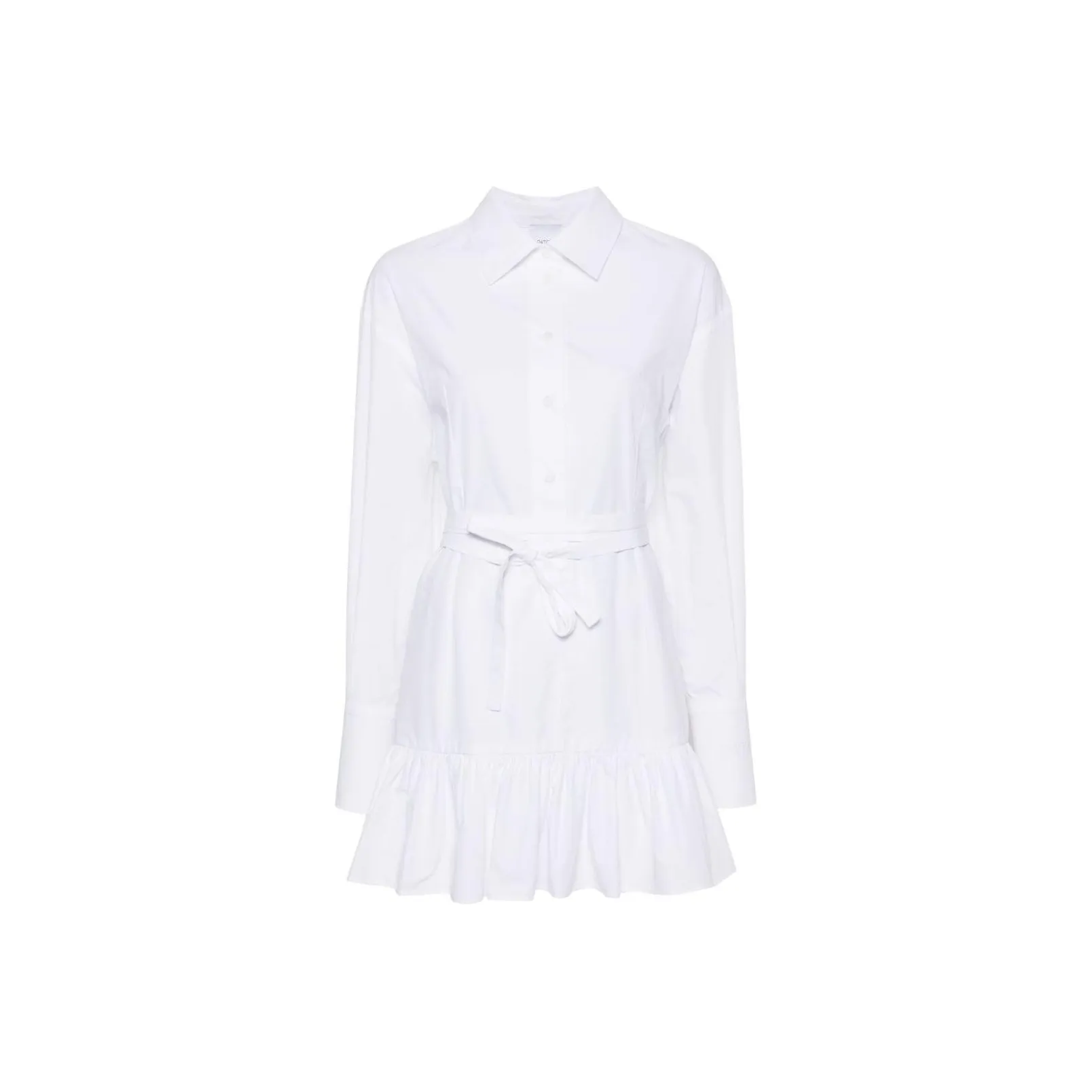 Patou Ruffled Mini Shirtdress