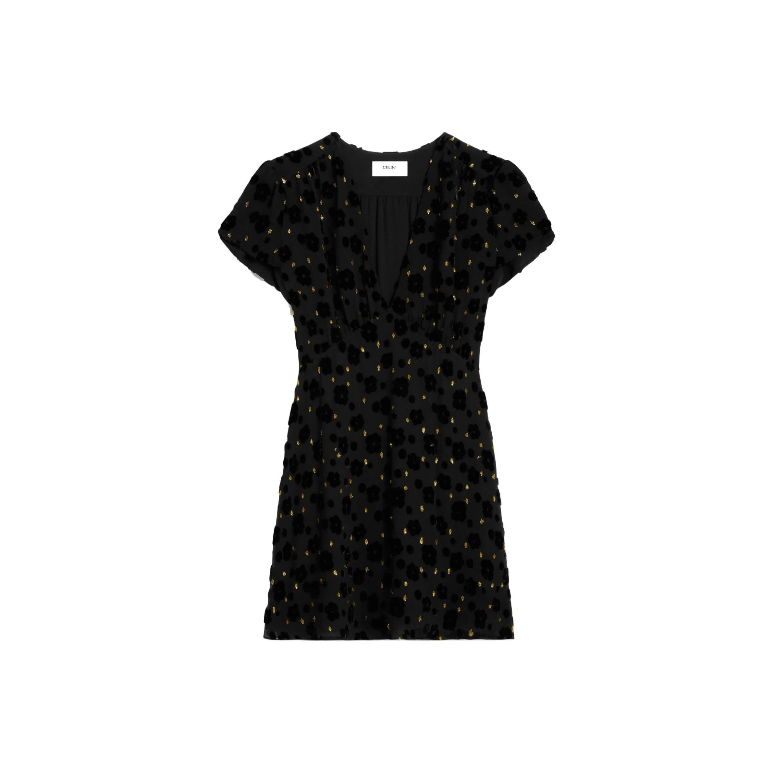 CELINE SS24 Short Sleeved Dress Women's Black