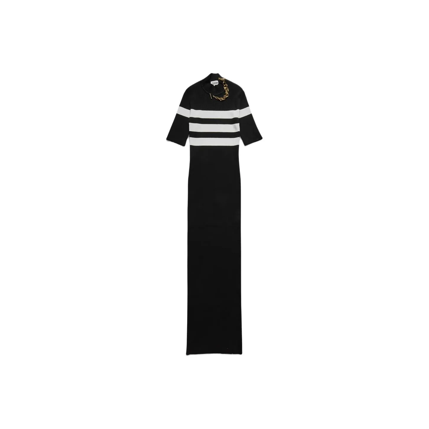 Jean Paul Gaultier Striped Chain Link Maxi Dress