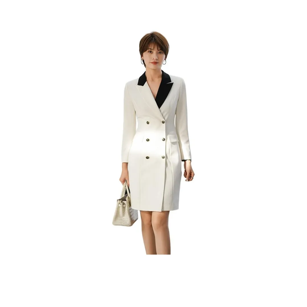 ONE SHALLOW Длинный рукав Платье Женское Белое