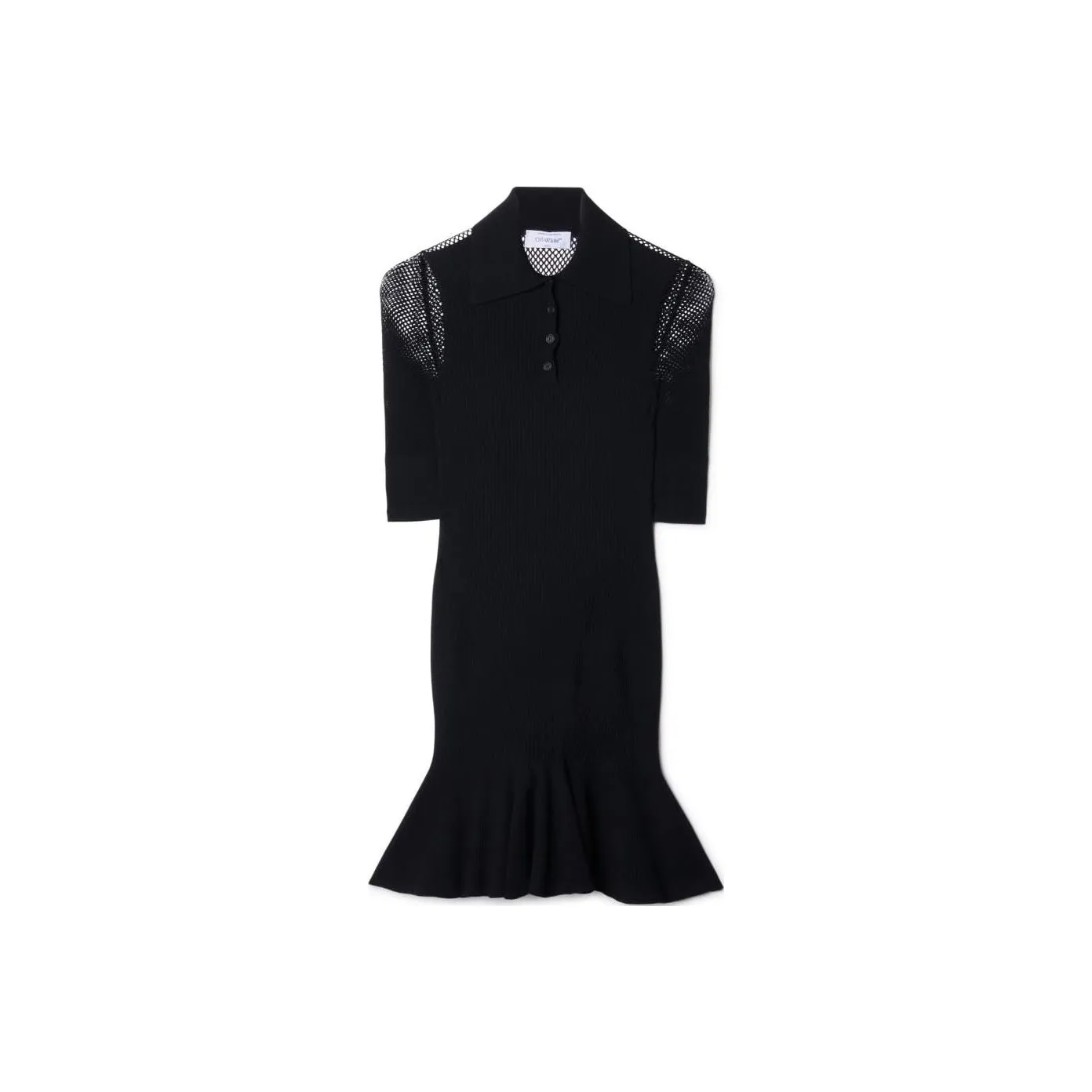 OFF WHITE Arrow Half sleeve Fishnet Minidress