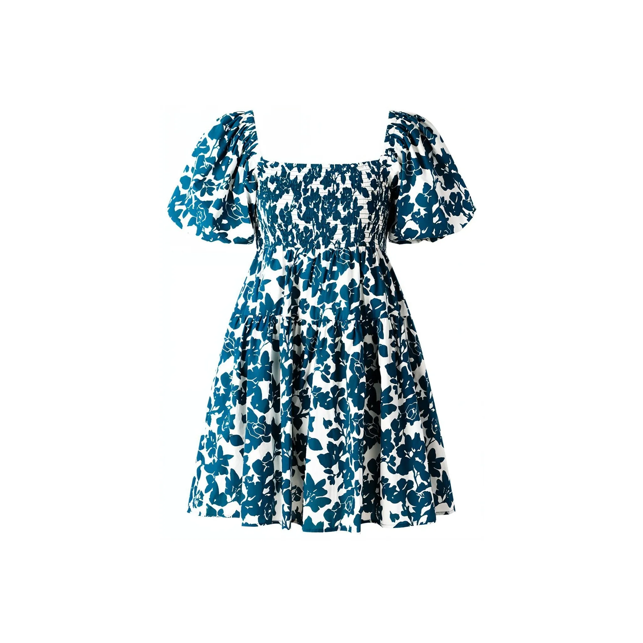 THE SEA LIFE Короткий рукав Платье Женское Керамика Синий