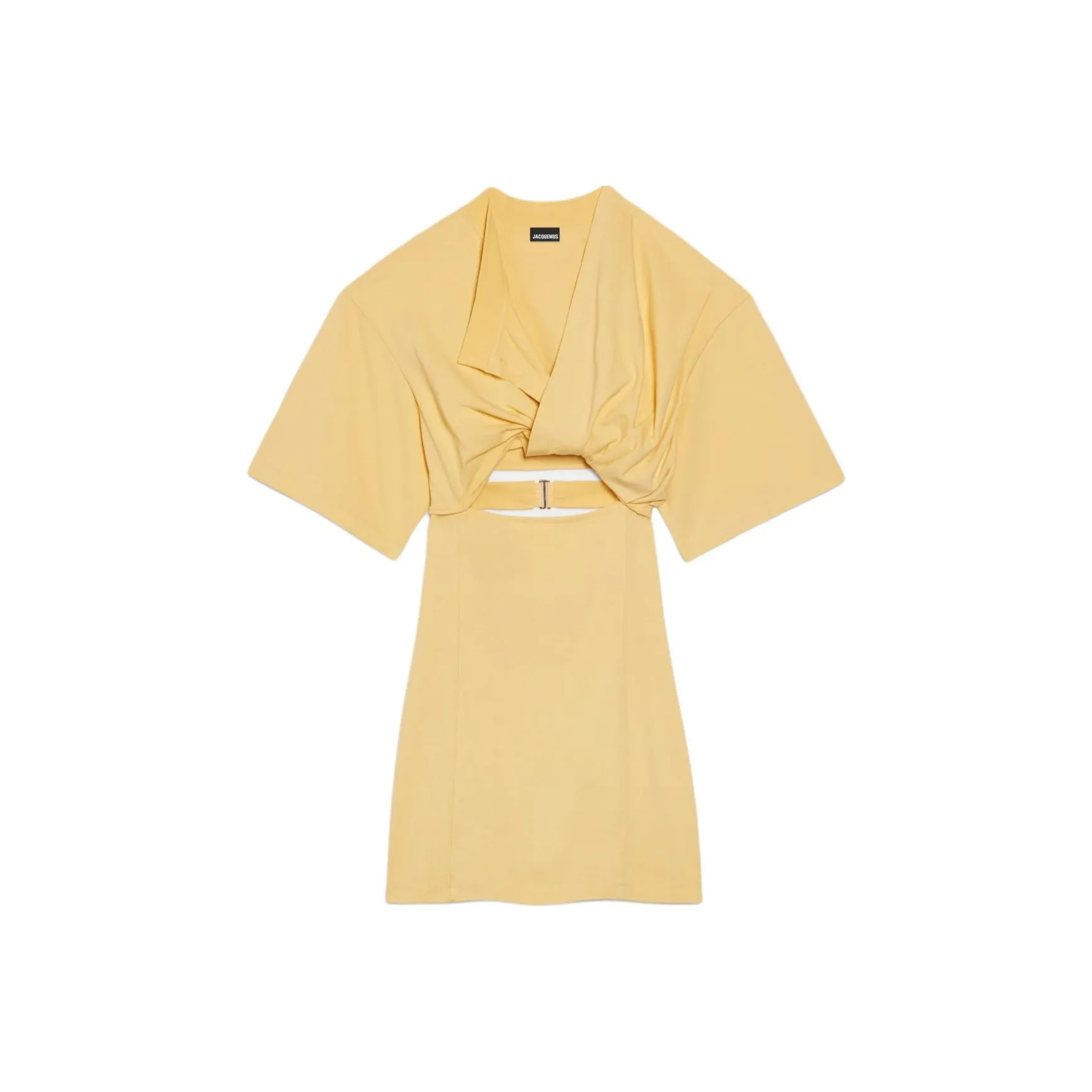 Jacquemus LA Robe T Рубашка Bahia Короткий Рукав Платье Женское Желтое