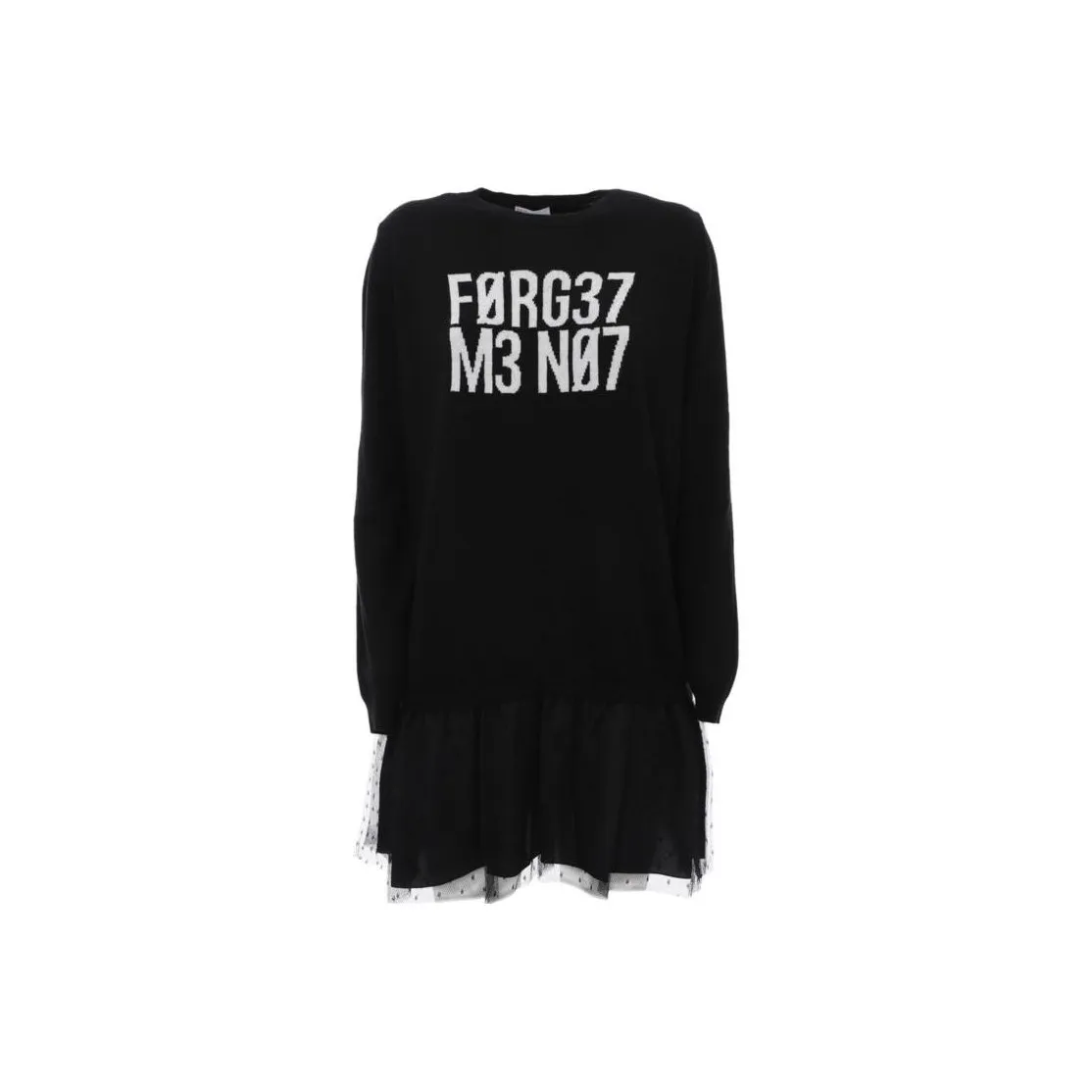 RED VALENTINO Черное Женское Длинное Платье с Рукавами