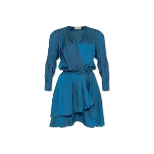 Zadig & Voltaire Blue Женские Длинные Рукава Платья