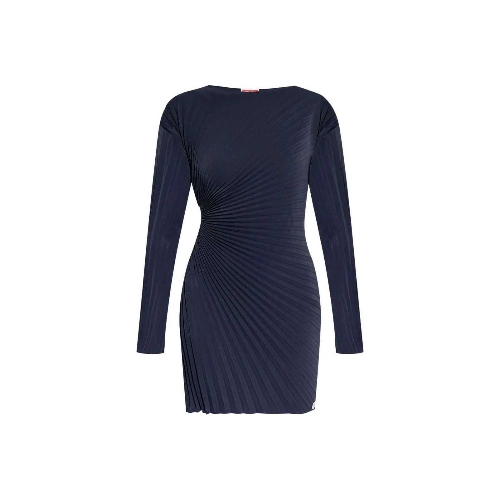 KENZO Long Sleeved Pleated Ruched Mini Dress